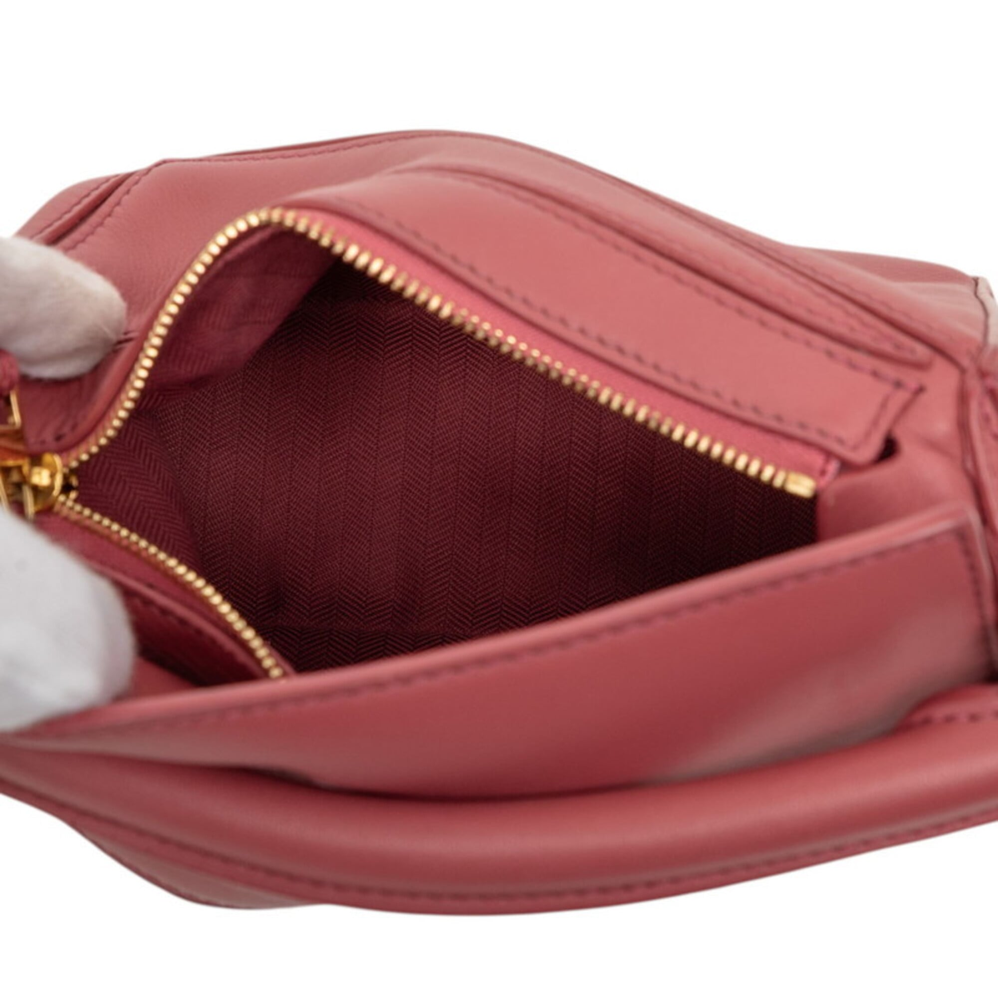 Loewe Pink Leather Handbag Shoulder Bag (Pre-Owned)