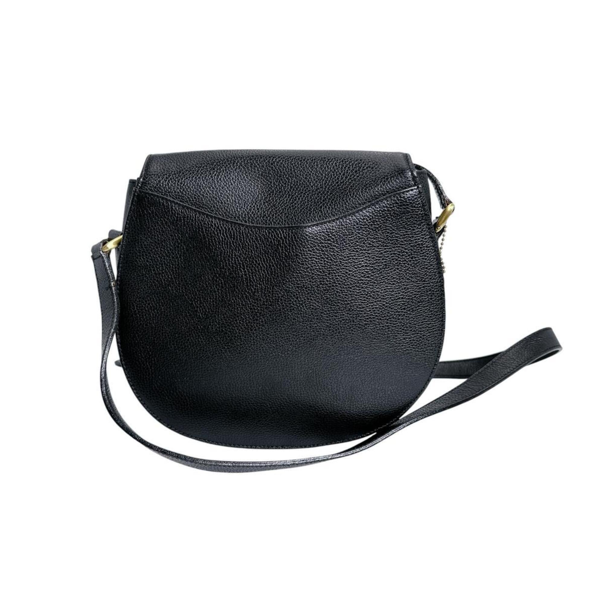 Coach Black Leather Handbag Shoulder Bag (Pre-Owned)