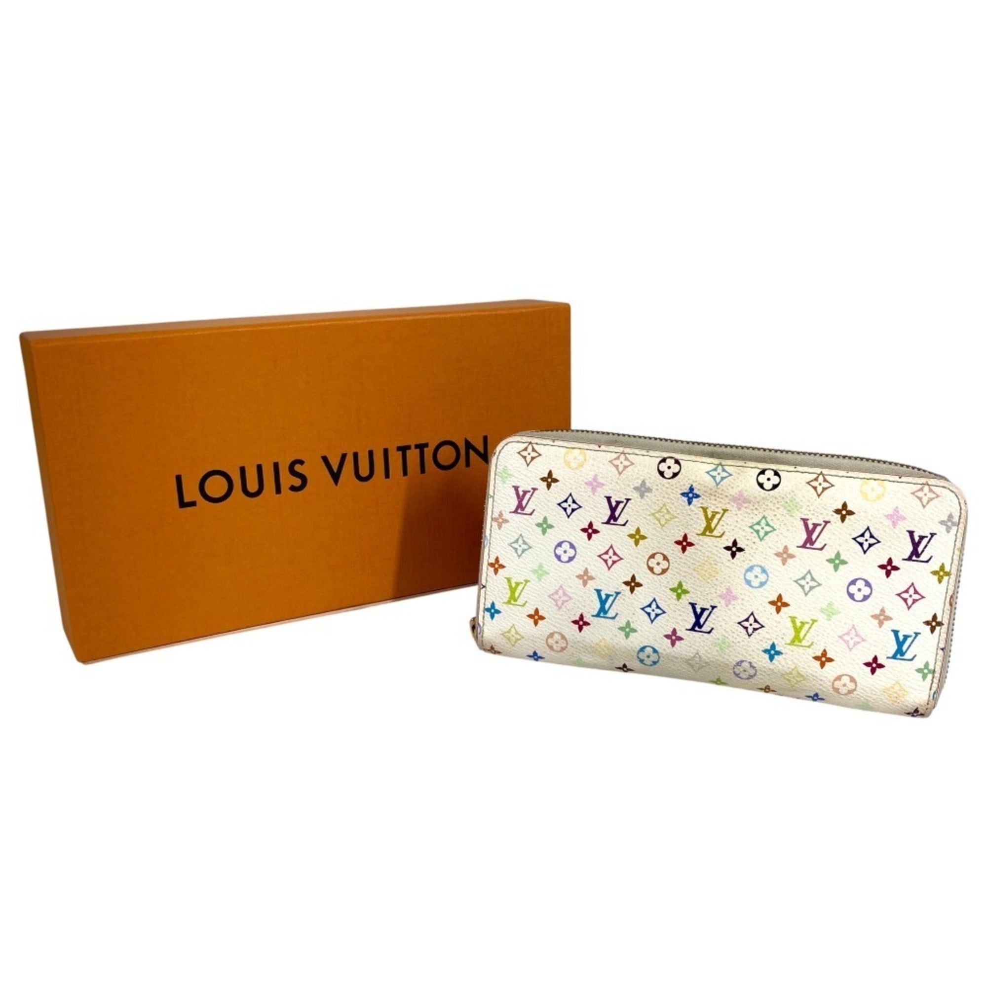 Louis Vuitton Pink White Monogram Multicolore Long Wallet (Bi-Fold) (Pre-Owned)
