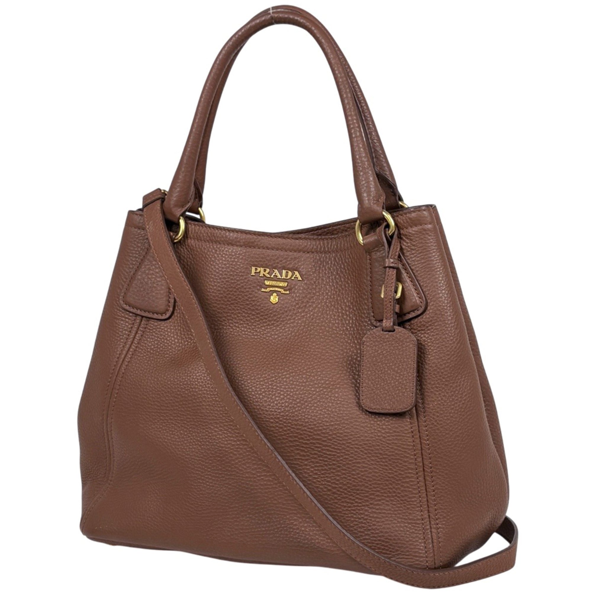 Prada Brown Leather Tote Bag (Pre-Owned)
