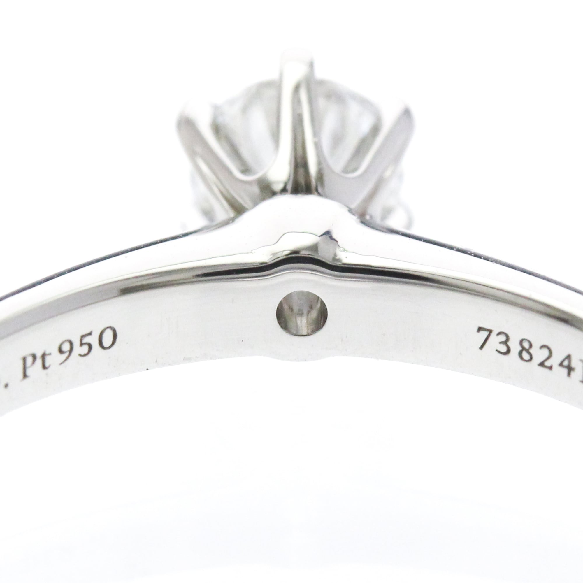 Tiffany & Co. Tiffany Setting Solitaire Ring Platinum With Diamond Silver Platinum Ring Jewelry (Pre-Owned)