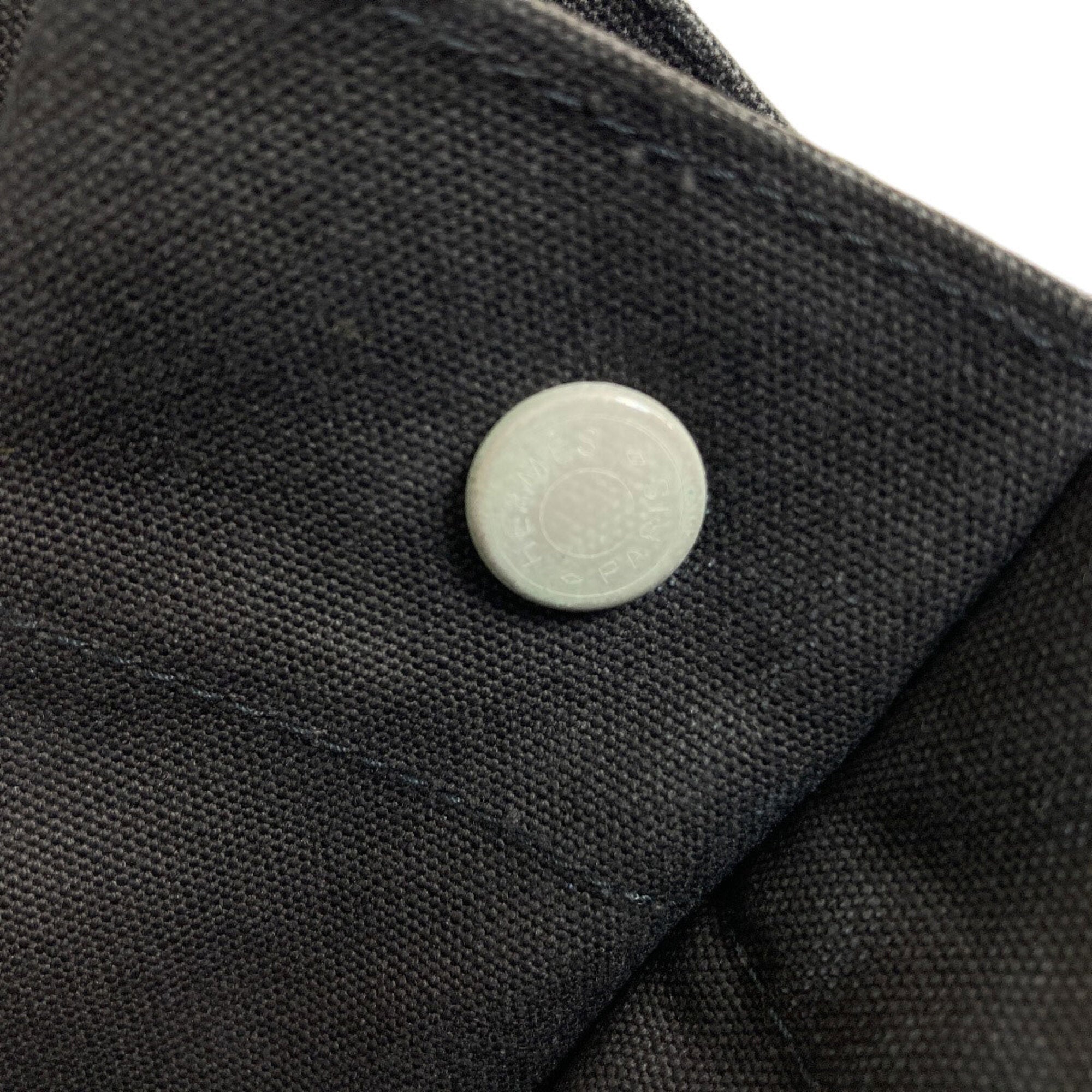 Hermes Gray Canvas Tote Bag (Pre-Owned)