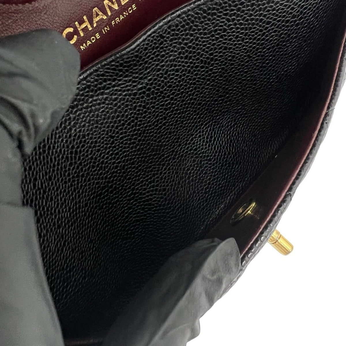Chanel Black Grained Calfskin Shoulder Bag (Pre-Owned)