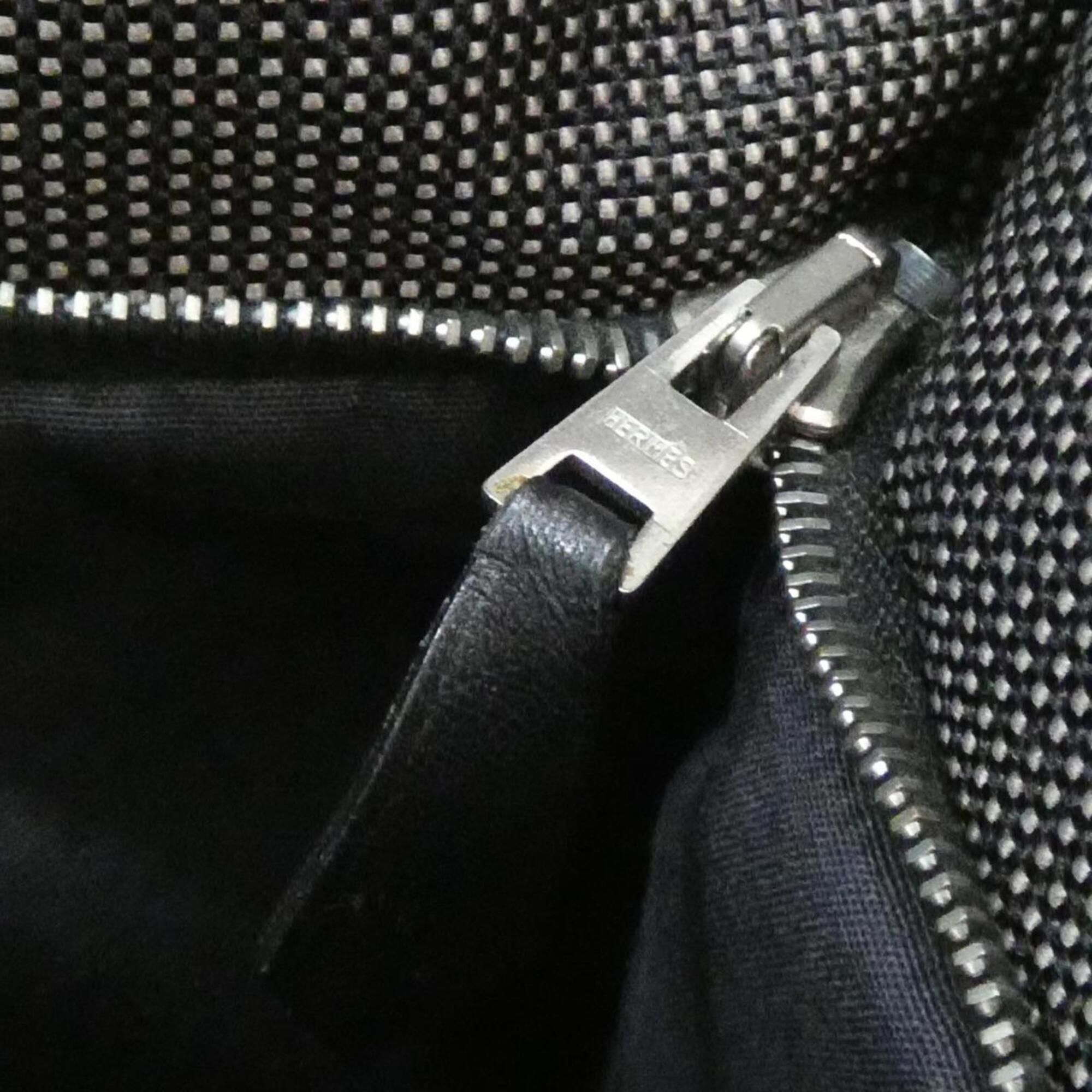 Hermes Black Canvas Handbag (Pre-Owned)