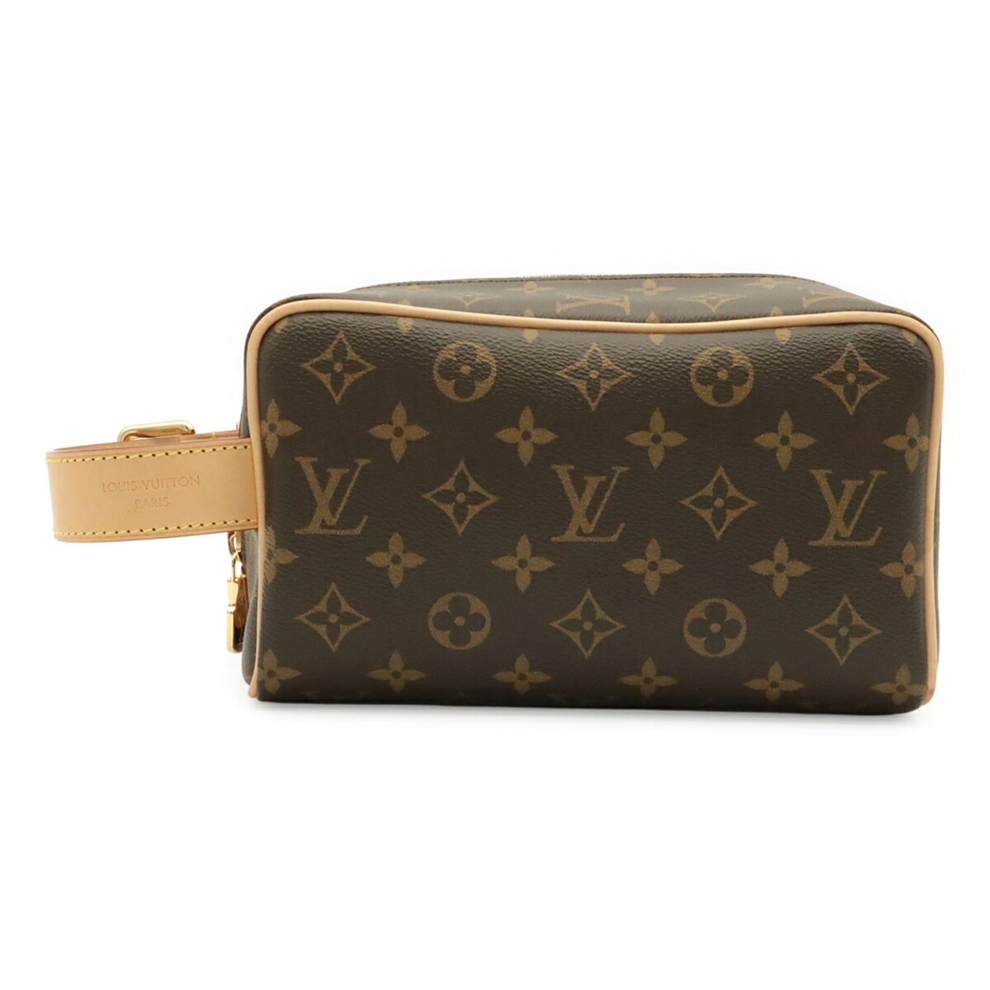 Louis Vuitton Brown Monogram Clutch Bag Handbag Pouch (Pre-Owned)