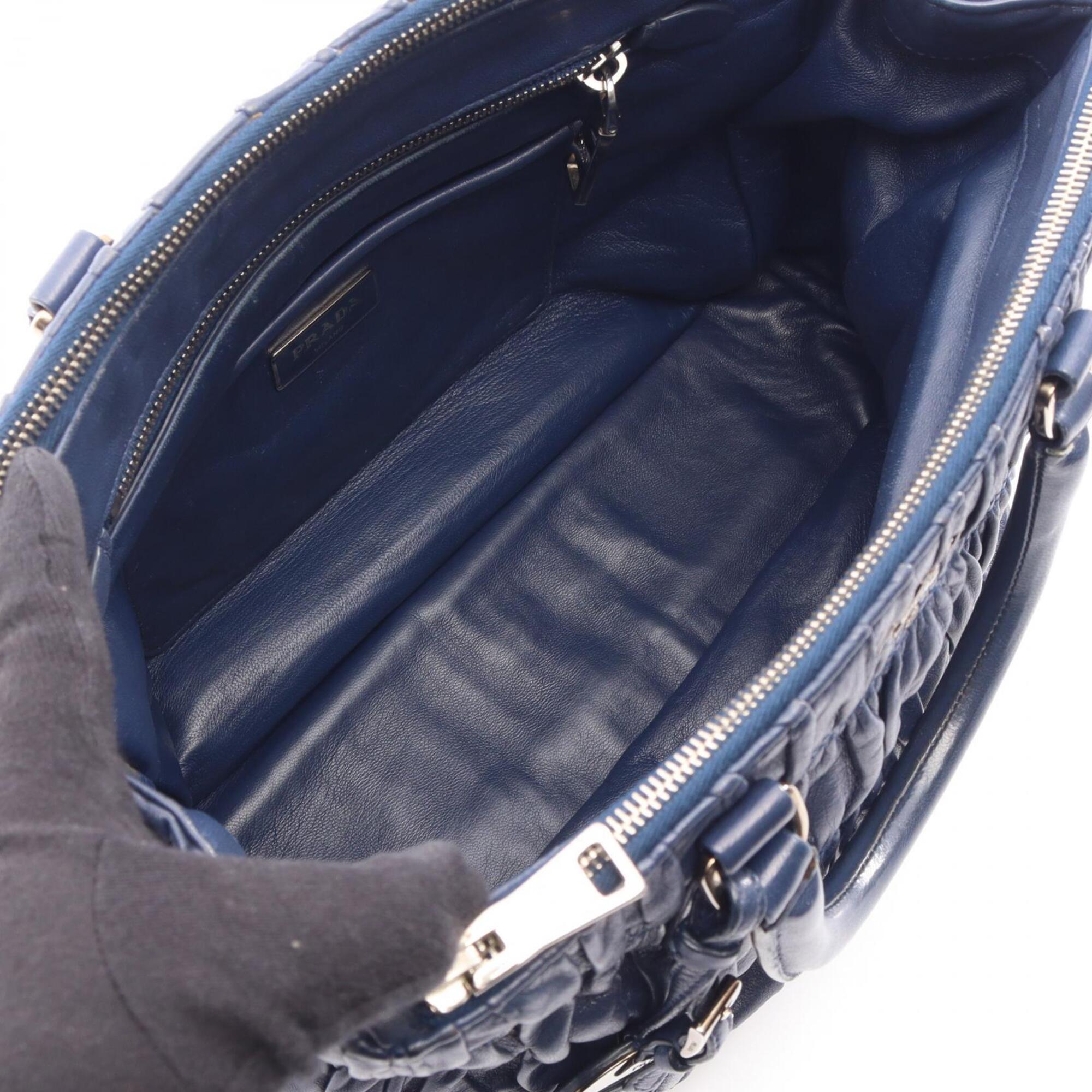 Prada Navy Leather Handbag (Pre-Owned)