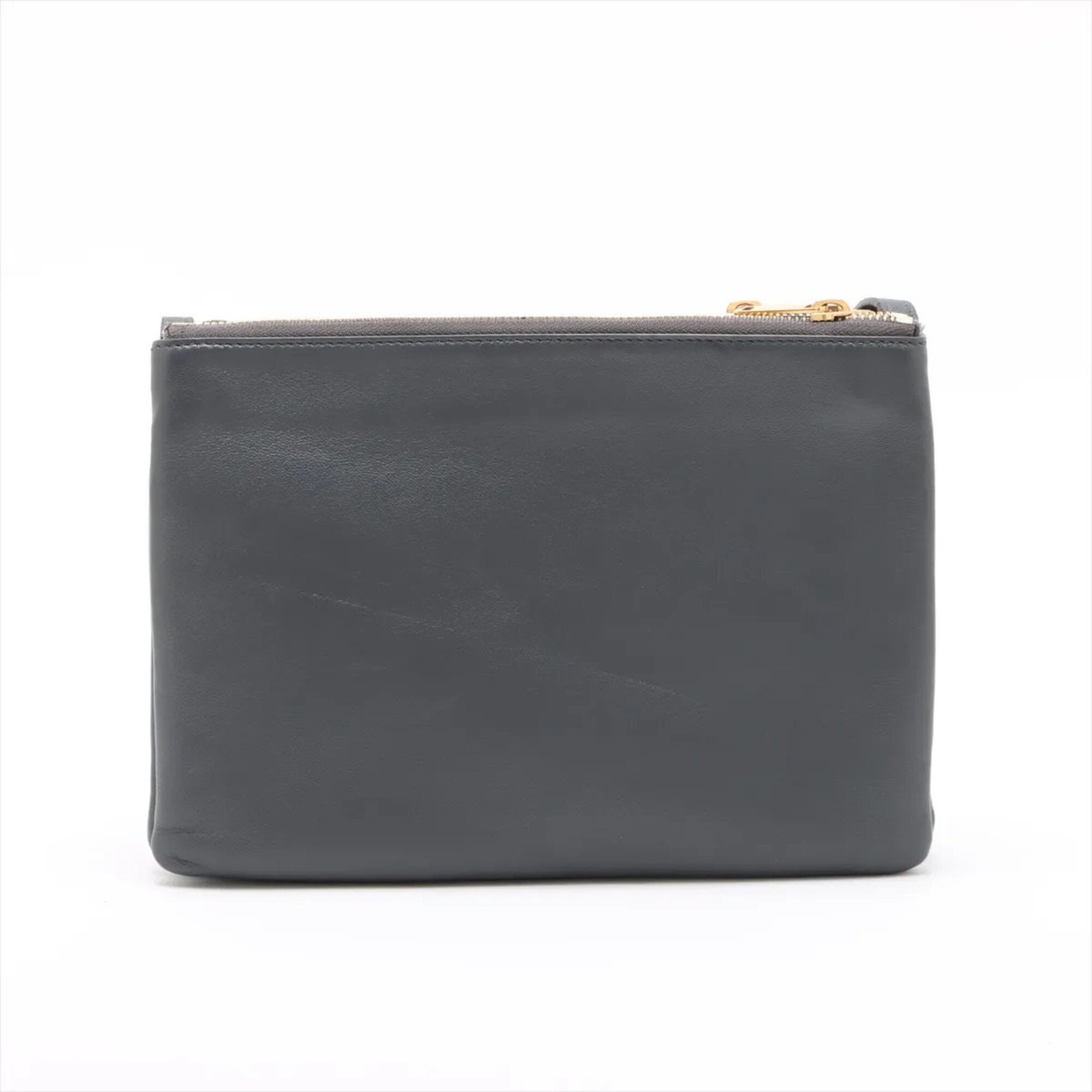 Celine Gray Leather Shoulder Bag (Pre-Owned)