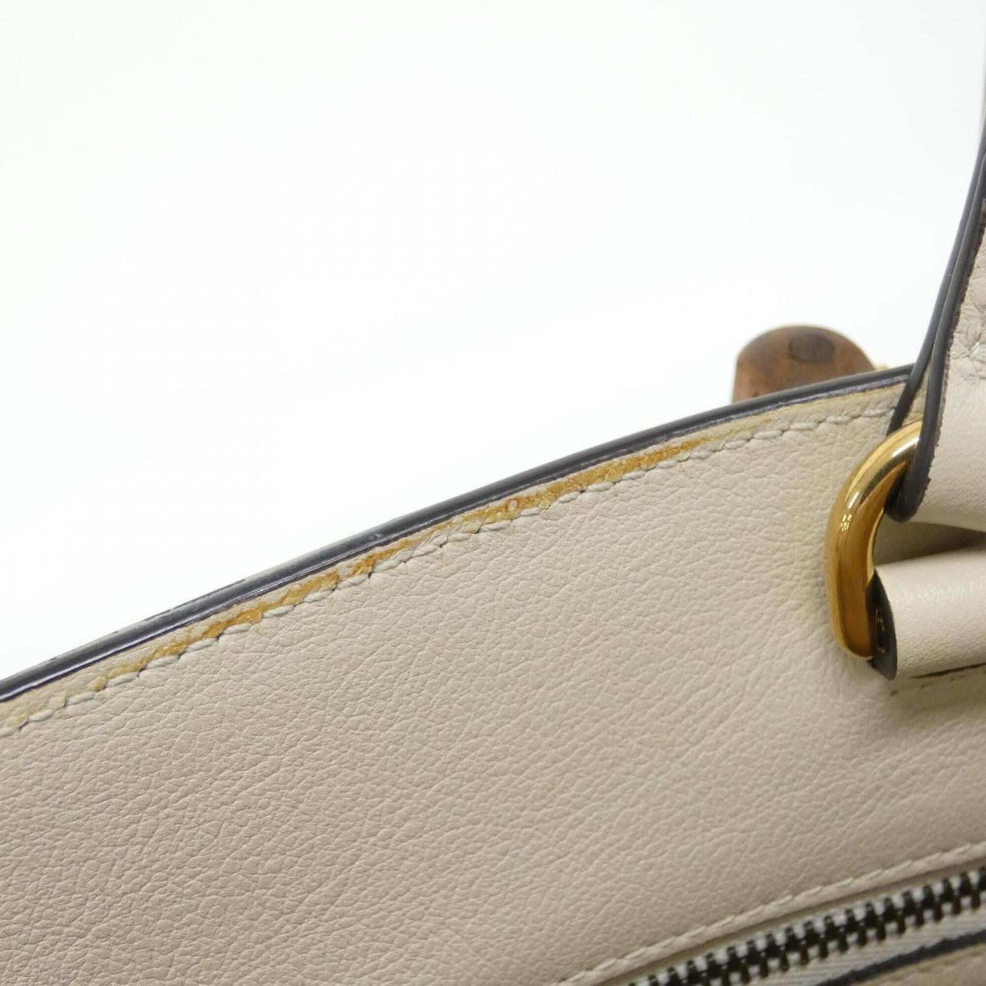 Gucci White Leather Handbag (Pre-Owned)