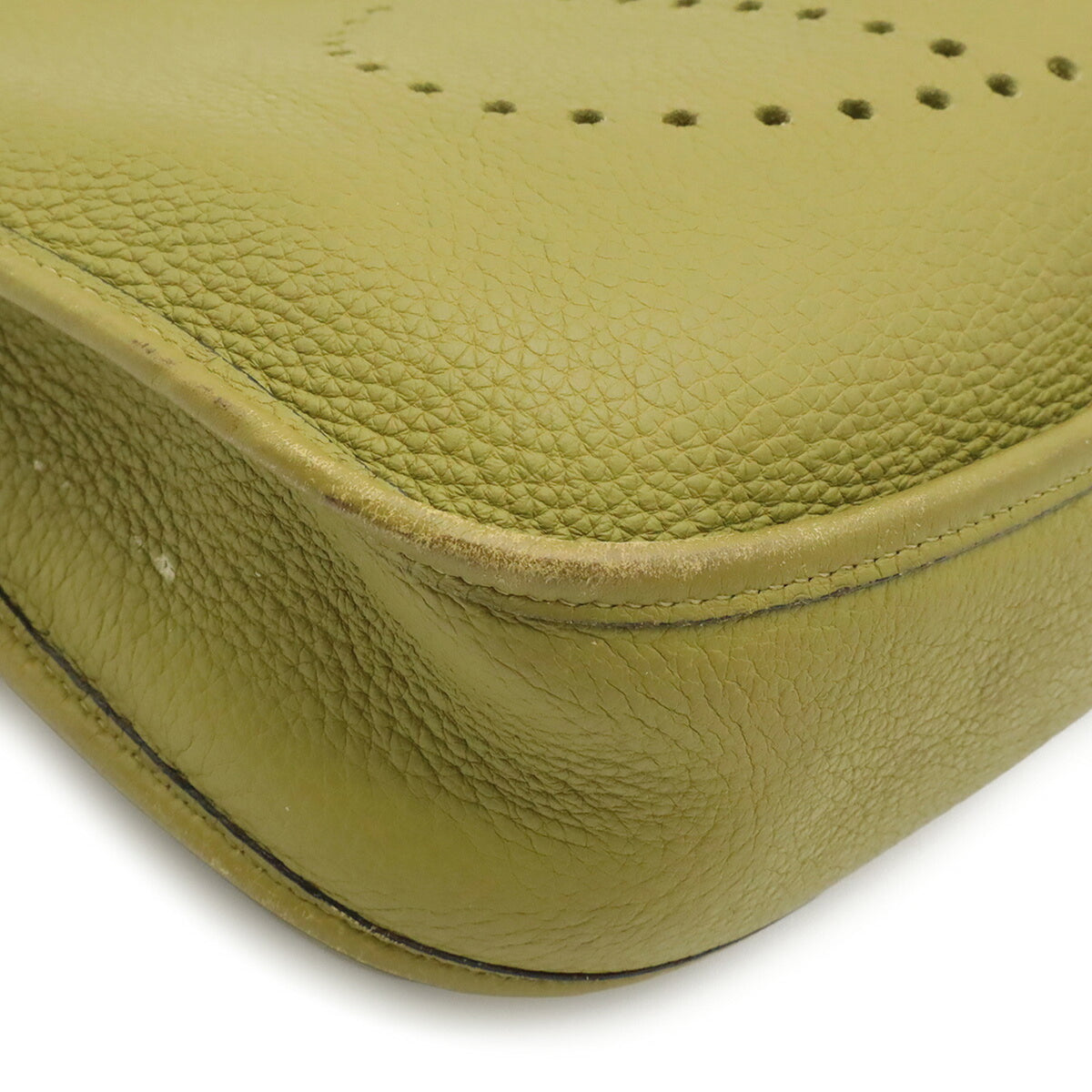 Hermes Evelyne Anis Green Taurillon Clemence Leather Shoulder Bag (Pre-Owned)