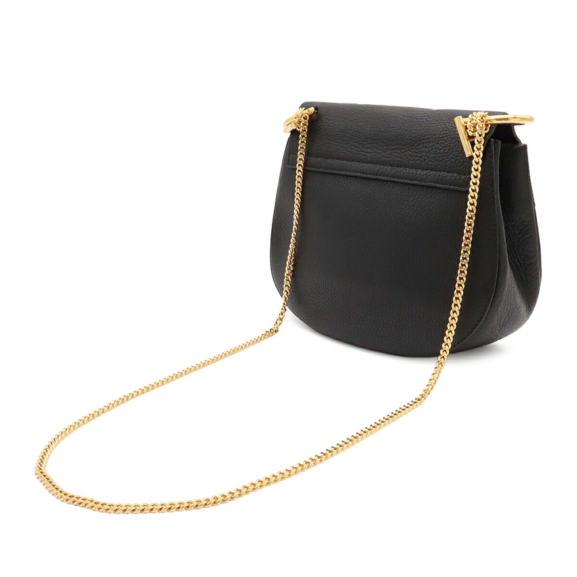 Chloé Black Leather Pochette Shoulder Bag (Pre-Owned)