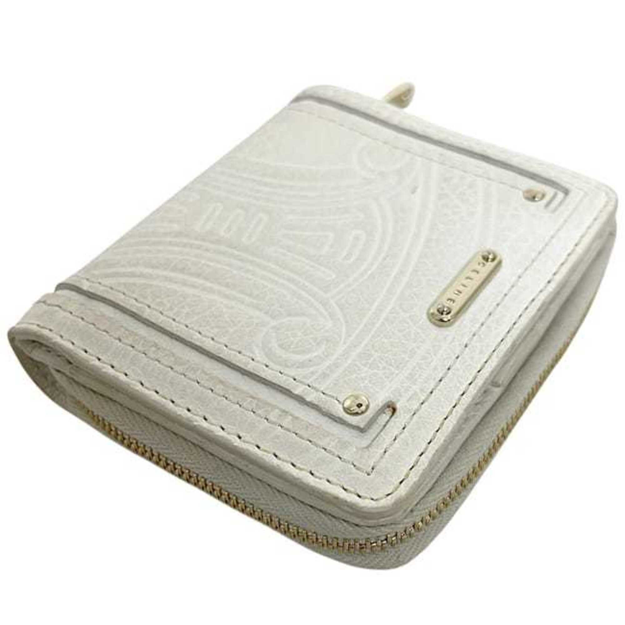 Celine White Leather Wallet (Bi-Fold) (Pre-Owned)