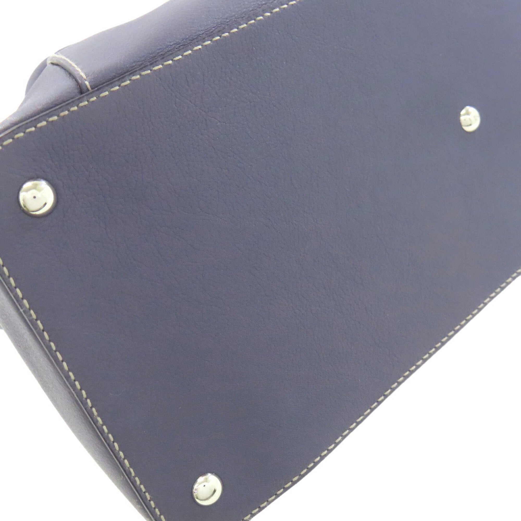 Cartier Blue Leather Tote Bag (Pre-Owned)