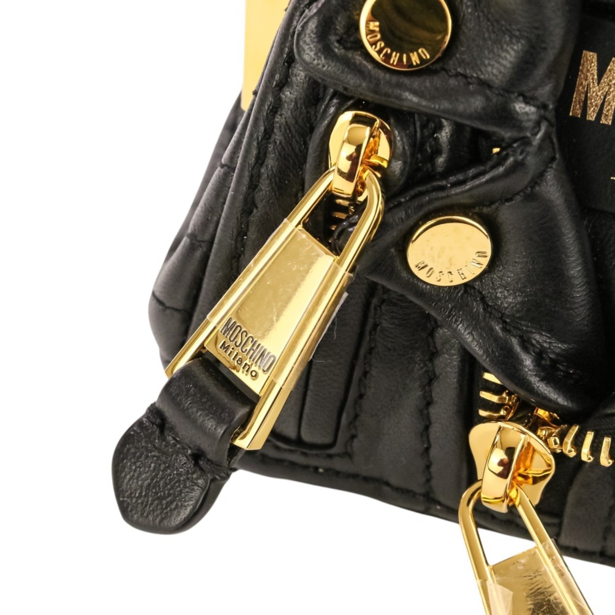 Moschino Black Leather Shoulder Bag (Pre-Owned)