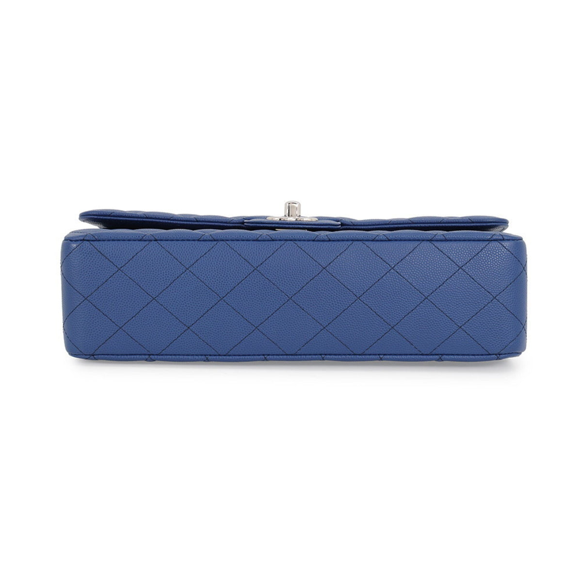 Chanel Matelasse Blue Grained Calfskin Handbag Shoulder Bag (Pre-Owned)