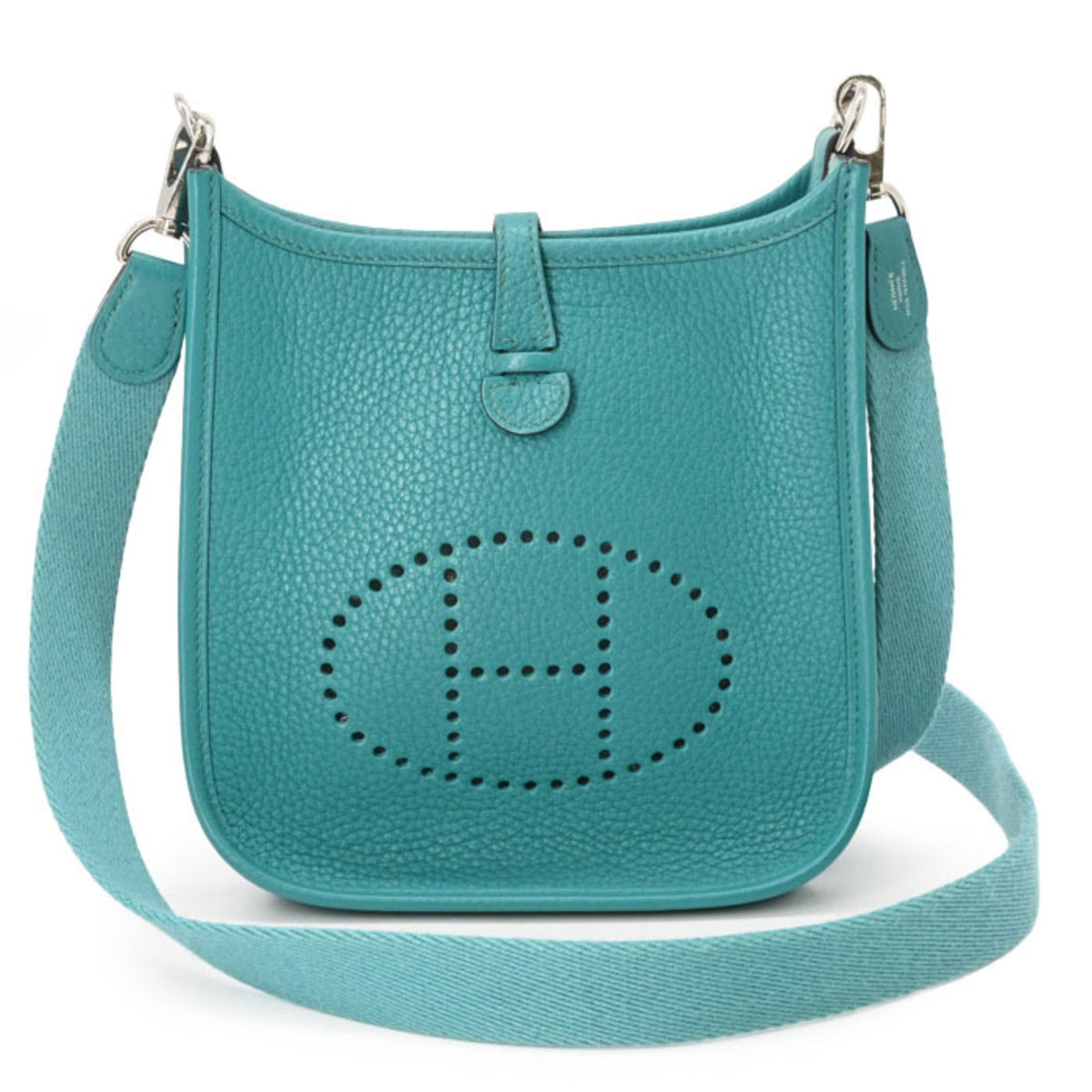 Hermes Blue Blue Paon Taurillon Clemence Leather Shoulder Bag (Pre-Owned)