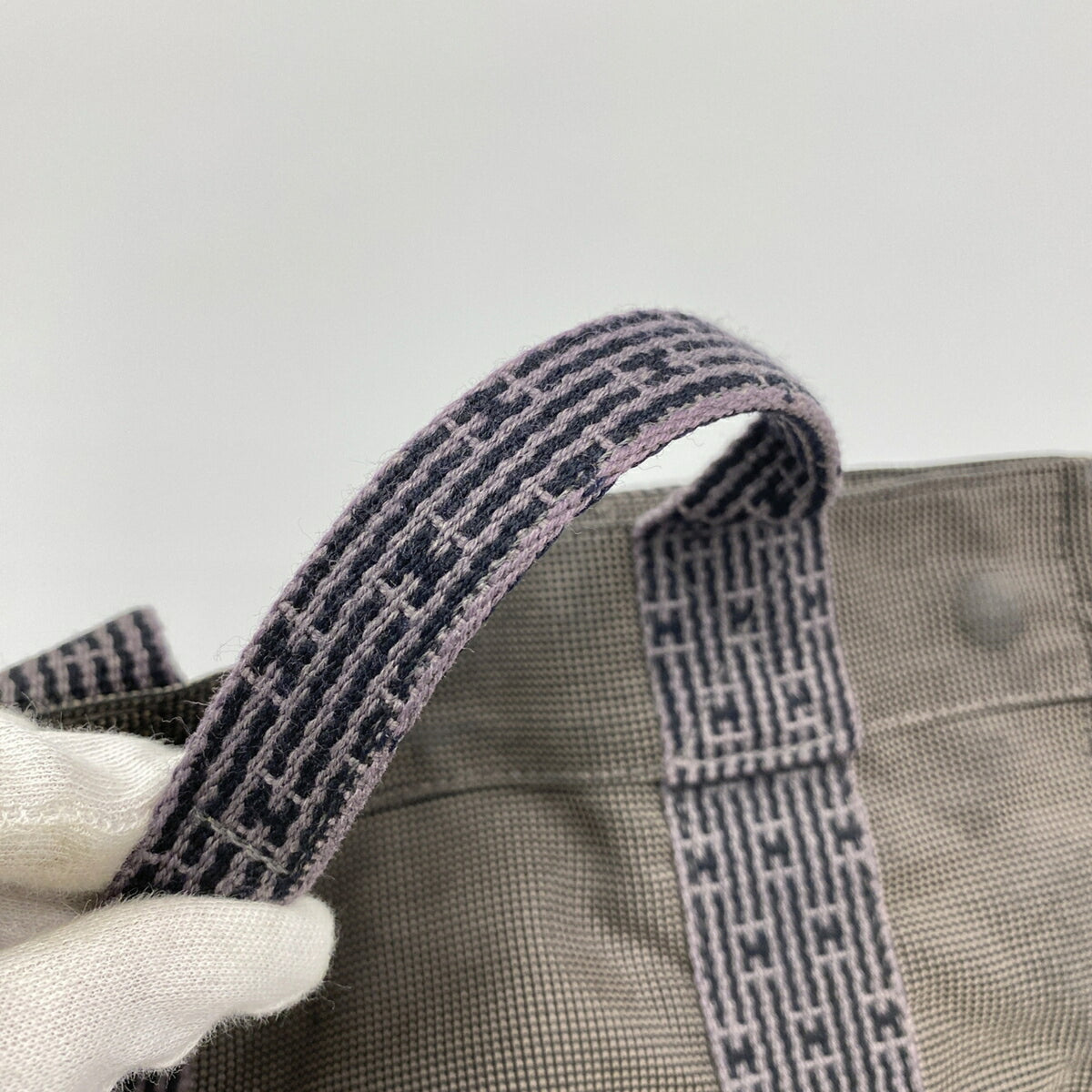 Hermes Gray Nylon Backpack (Pre-Owned)