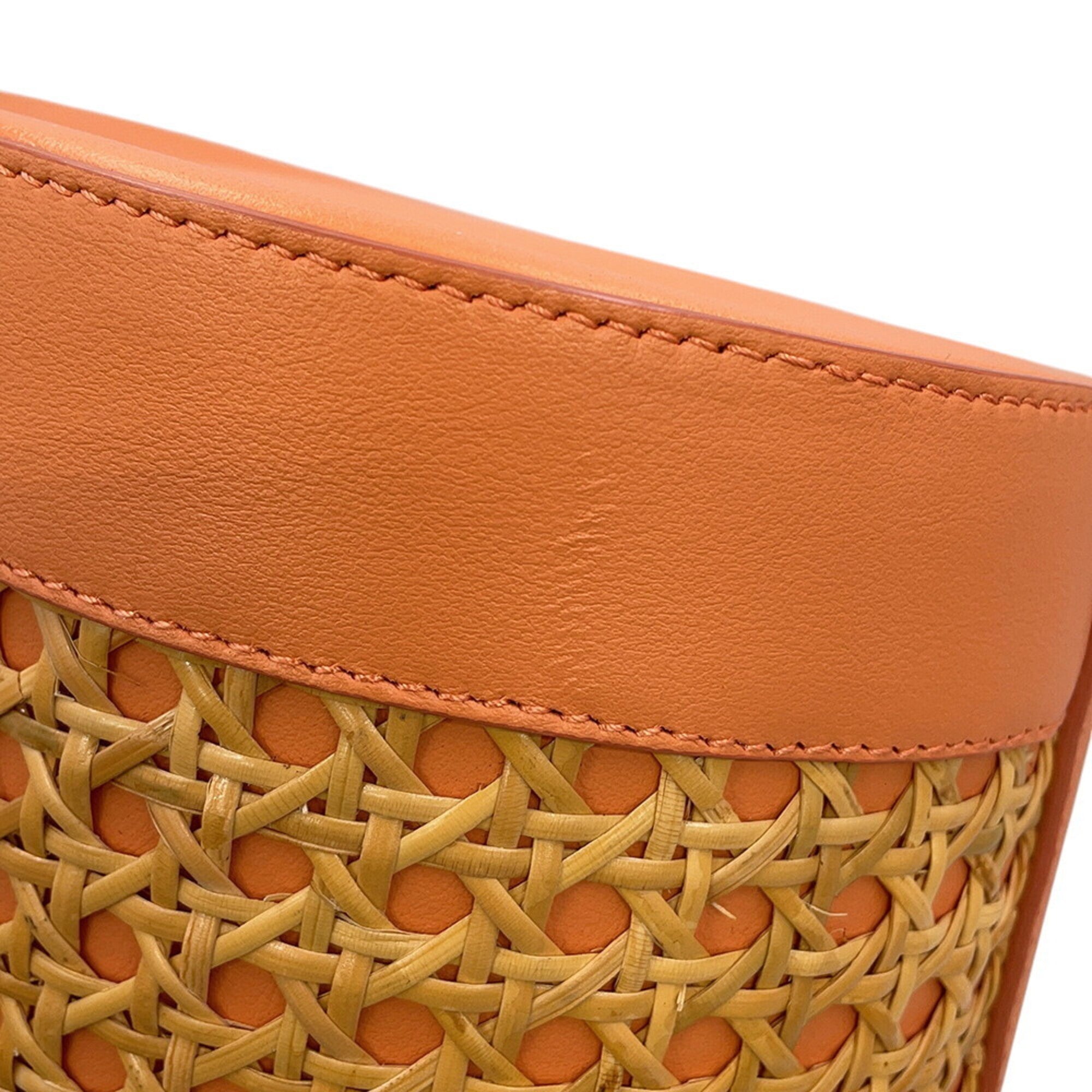 Bvlgari Orange Leather Handbag Shoulder Bag (Pre-Owned)