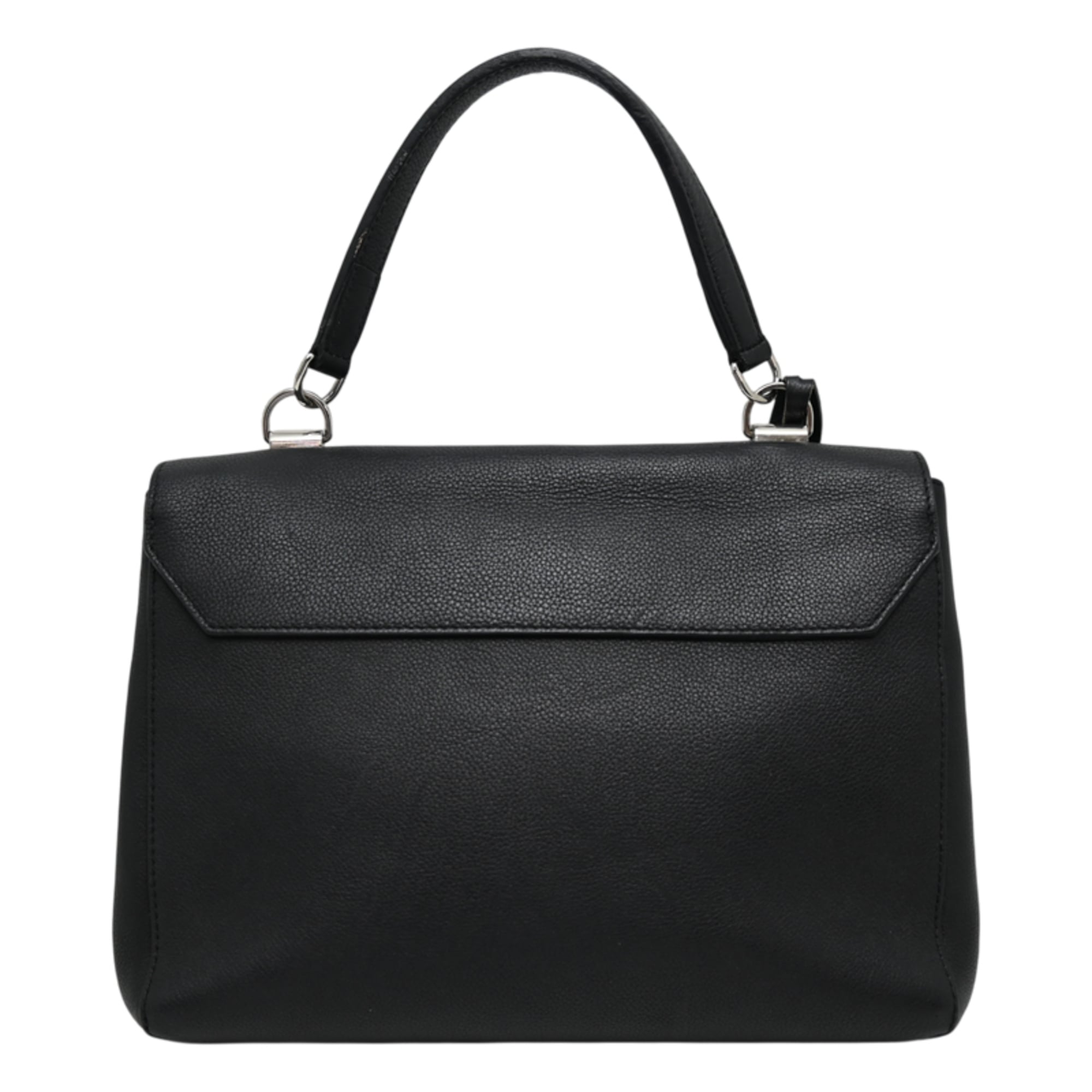 Louis Vuitton Noir Leather Handbag (Pre-Owned)