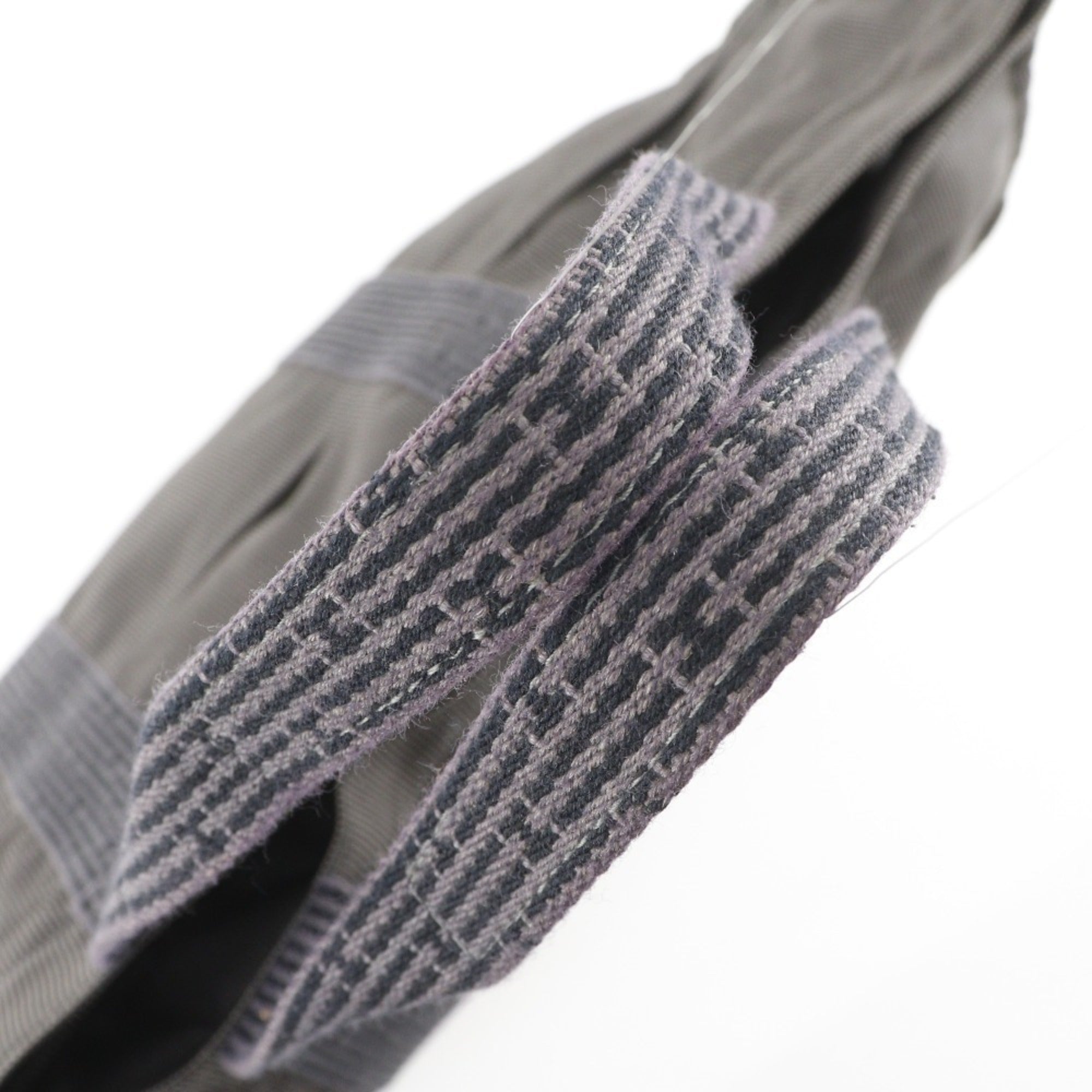 Hermes Gray Nylon Canvas Tote Bag (Pre-Owned)