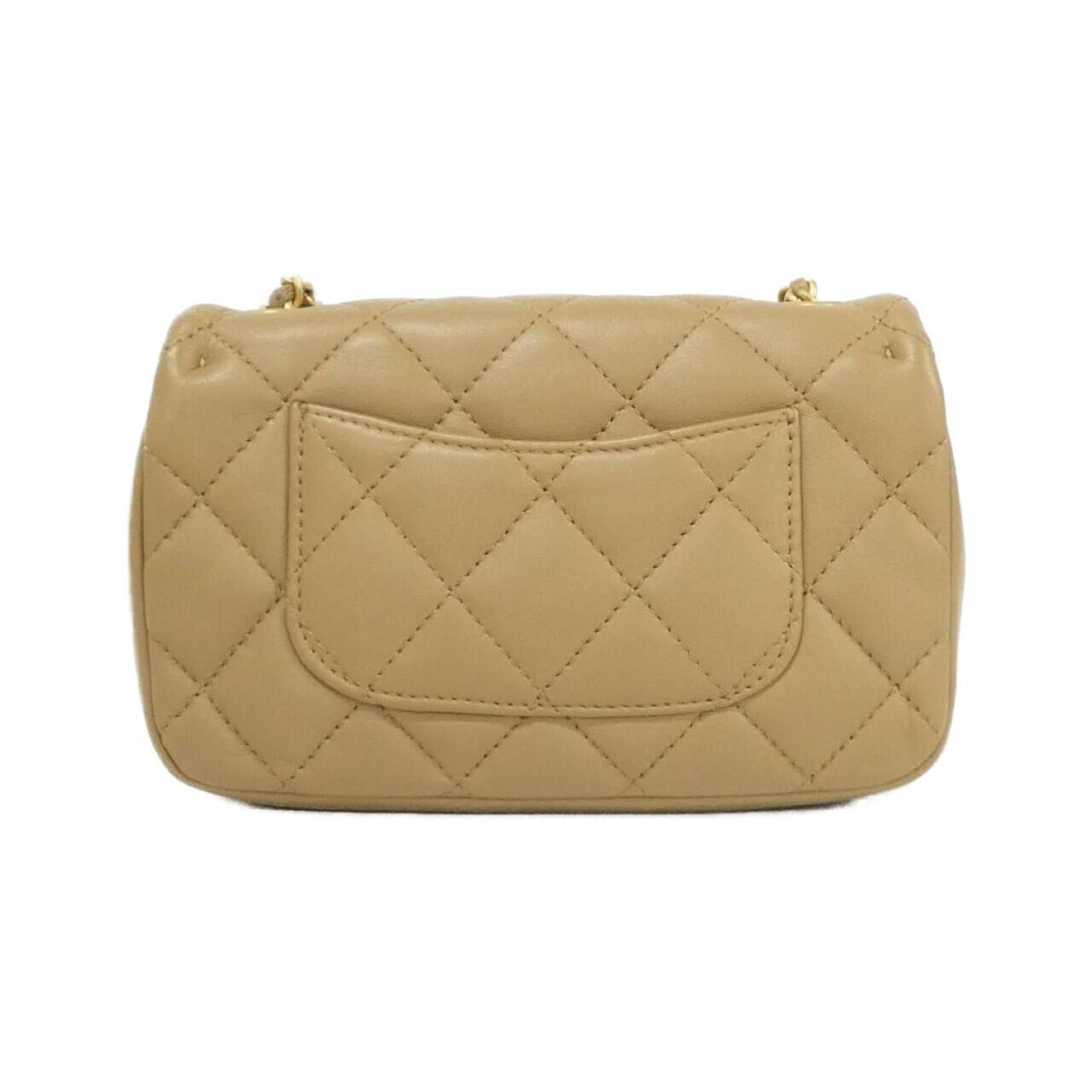 Chanel Beige Leather Shoulder Bag (Pre-Owned)