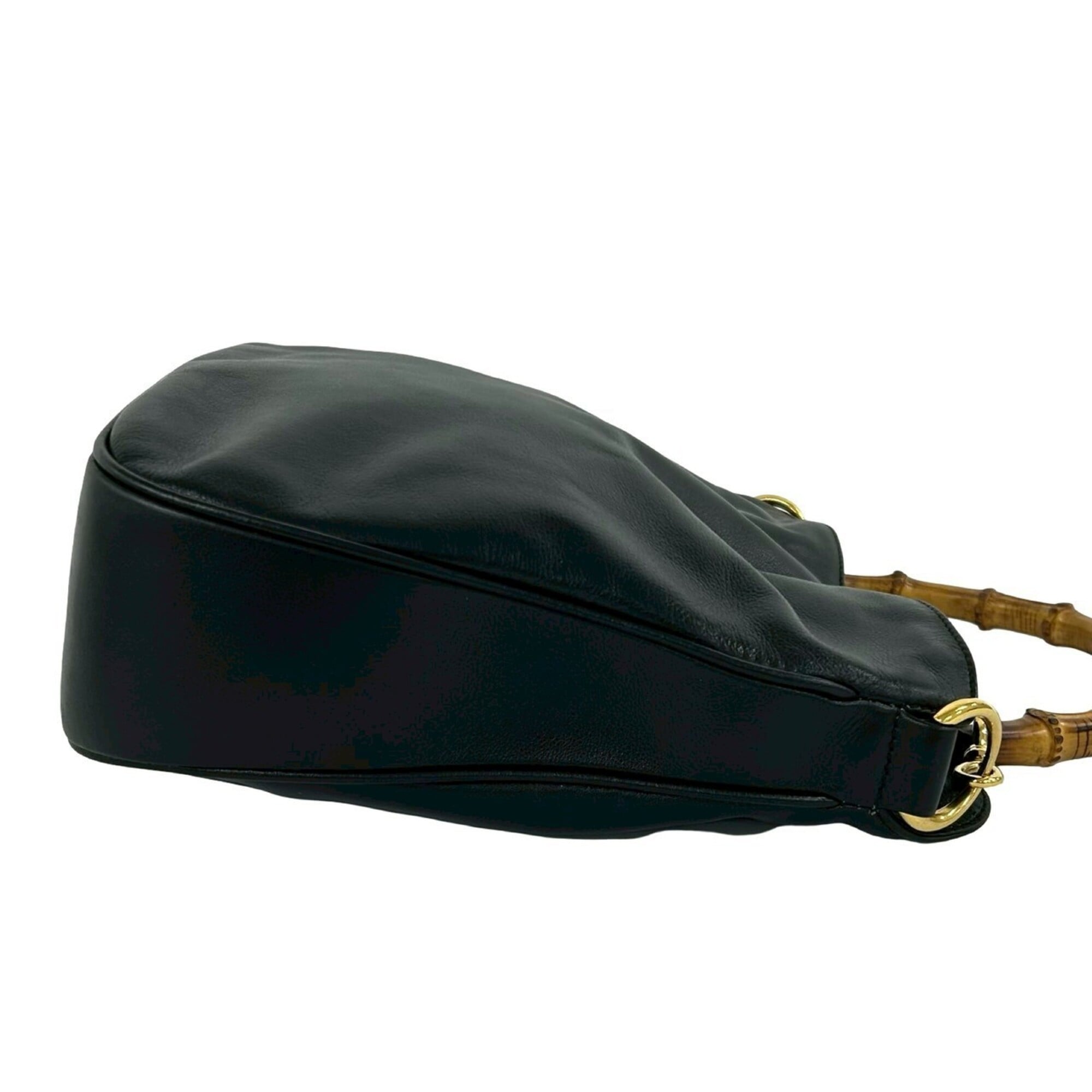 Gucci Black Leather Handbag Shoulder Bag (Pre-Owned)
