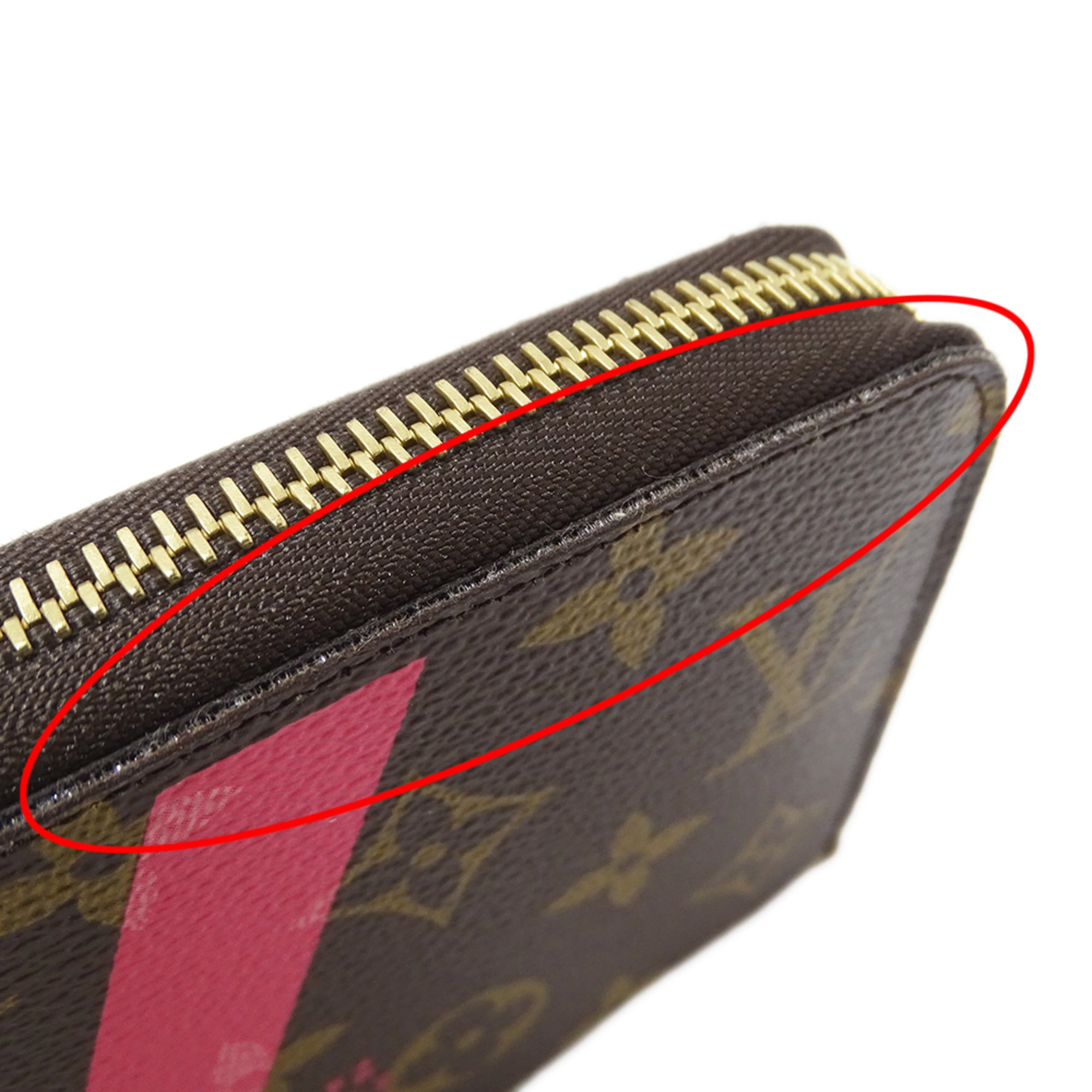 Louis Vuitton Brown Grenade Monogram Pink Monogram Long Wallet (Bi-Fold) (Pre-Owned)