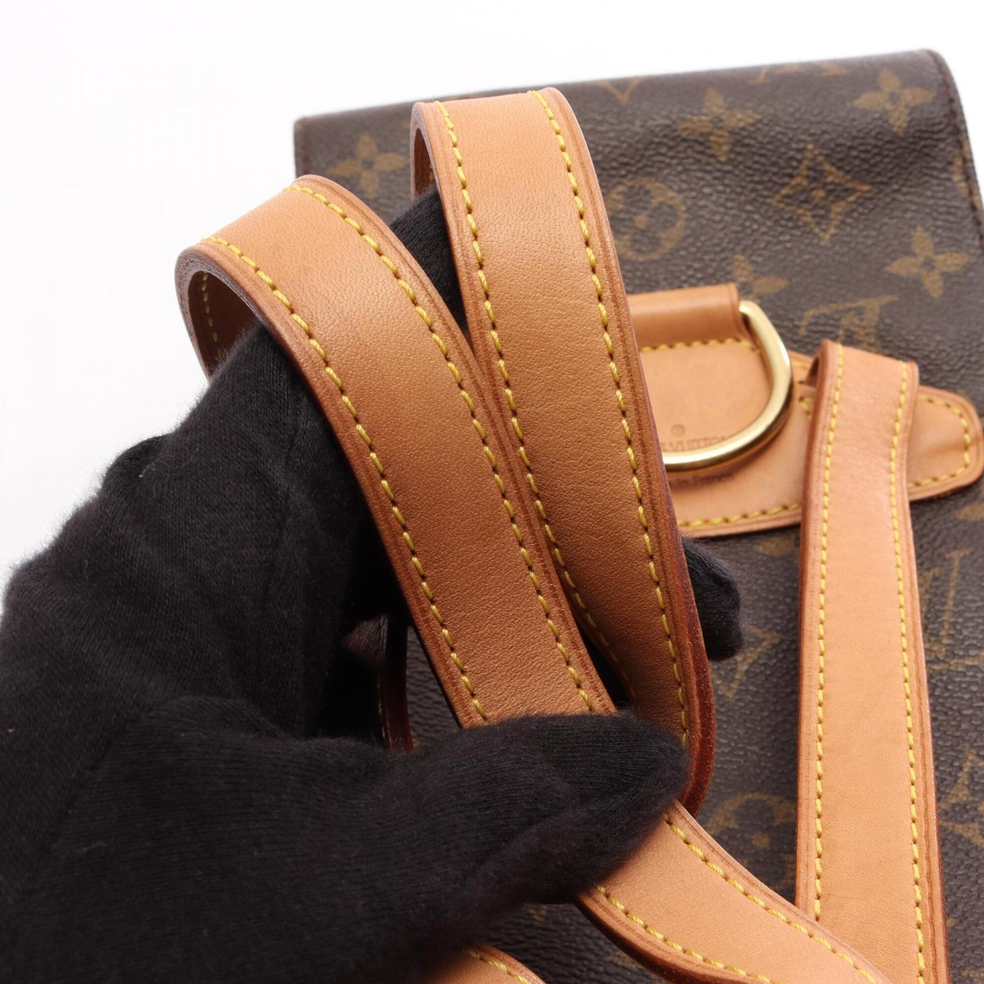 Louis Vuitton Brown Monogram Pvc Coated Canvas Leather Backpack Handbag (Pre-Owned)