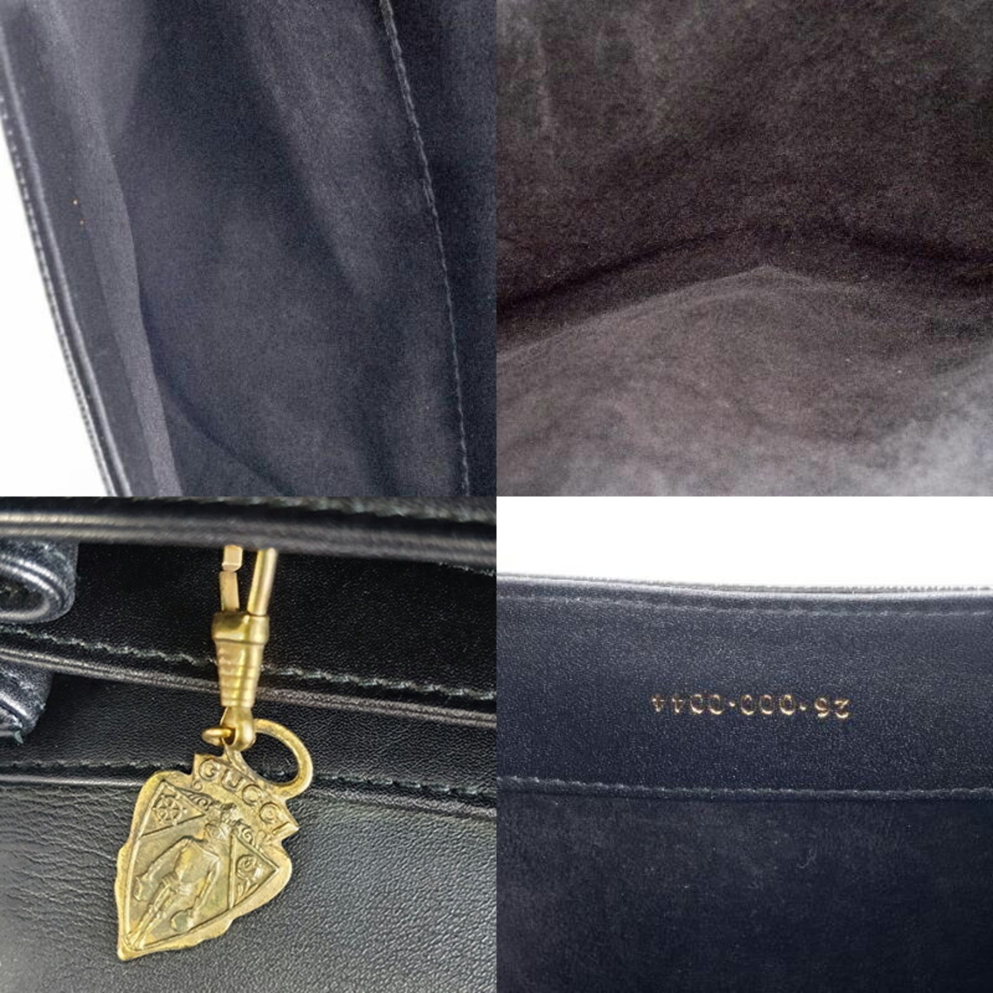Gucci Black Leather Handbag (Pre-Owned)