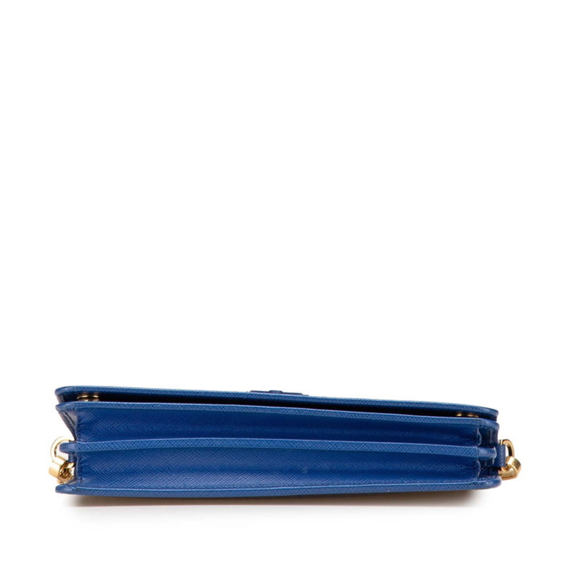 Prada Blue Saffiano Handbag (Pre-Owned)