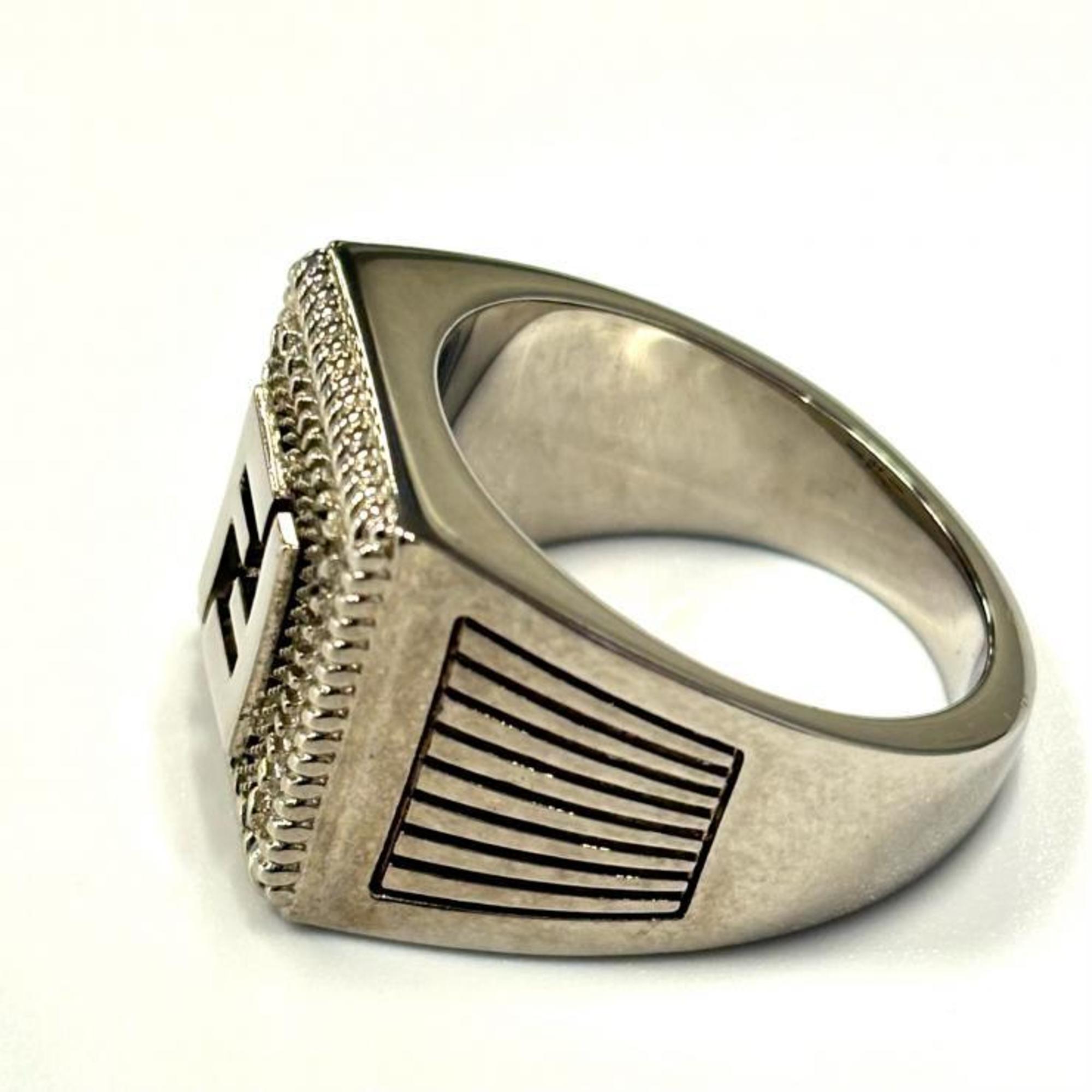 Fendi Silver Band Ring (Pre-Owned)