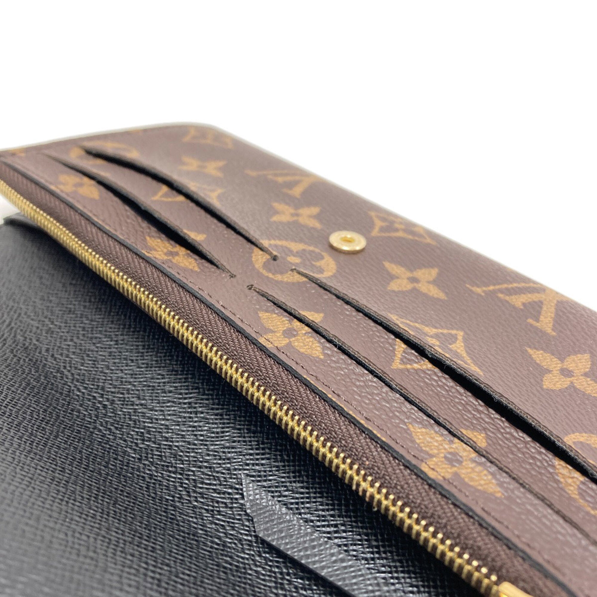 Louis Vuitton Brown Monogram Reverse Monogram Reverse Long Wallet (Bi-Fold) (Pre-Owned)