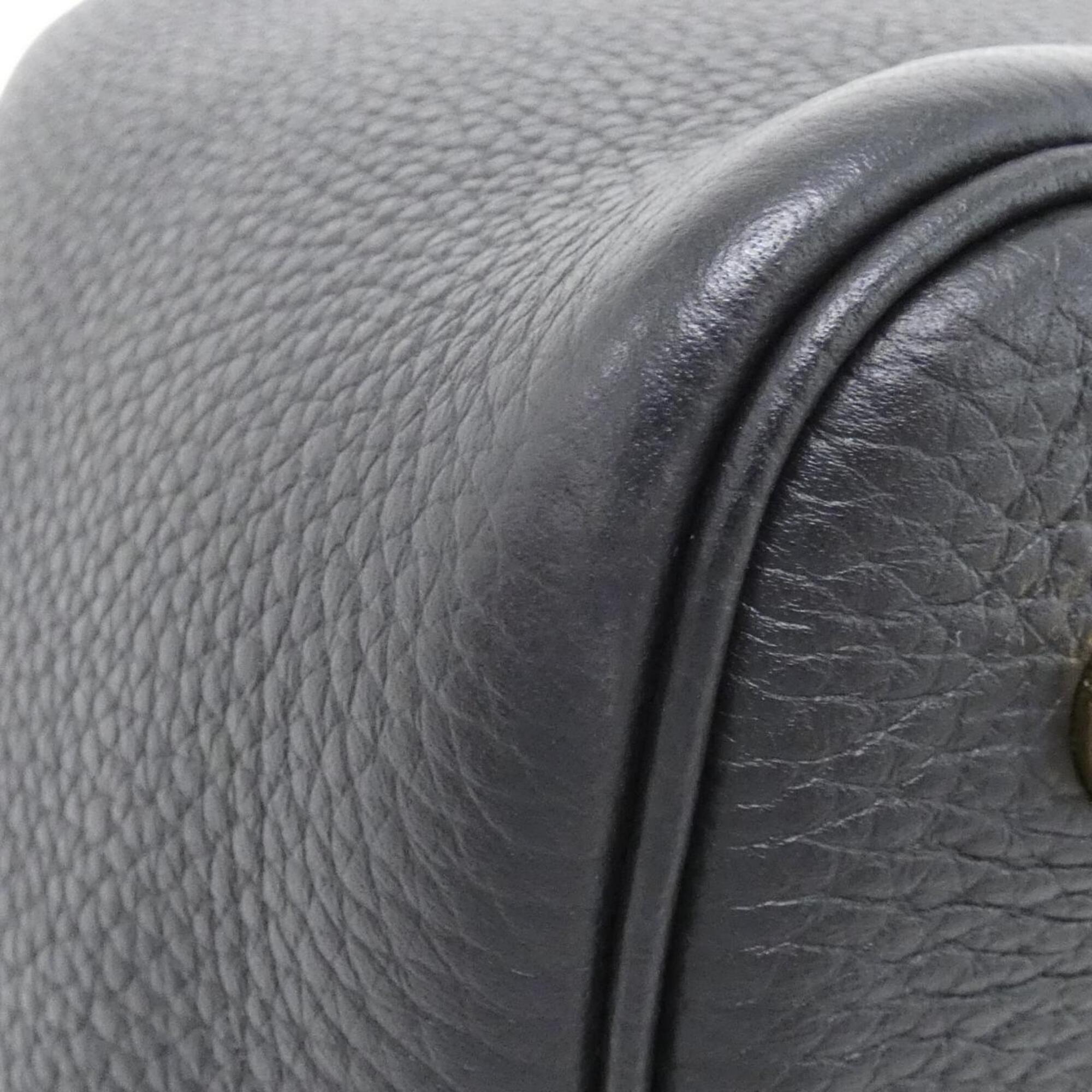 Hermes Black Taurillon Clemence Leather Handbag (Pre-Owned)
