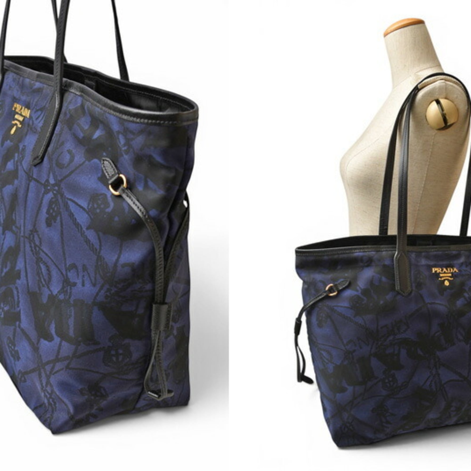 Prada Blue Nylon Tote Bag (Pre-Owned)