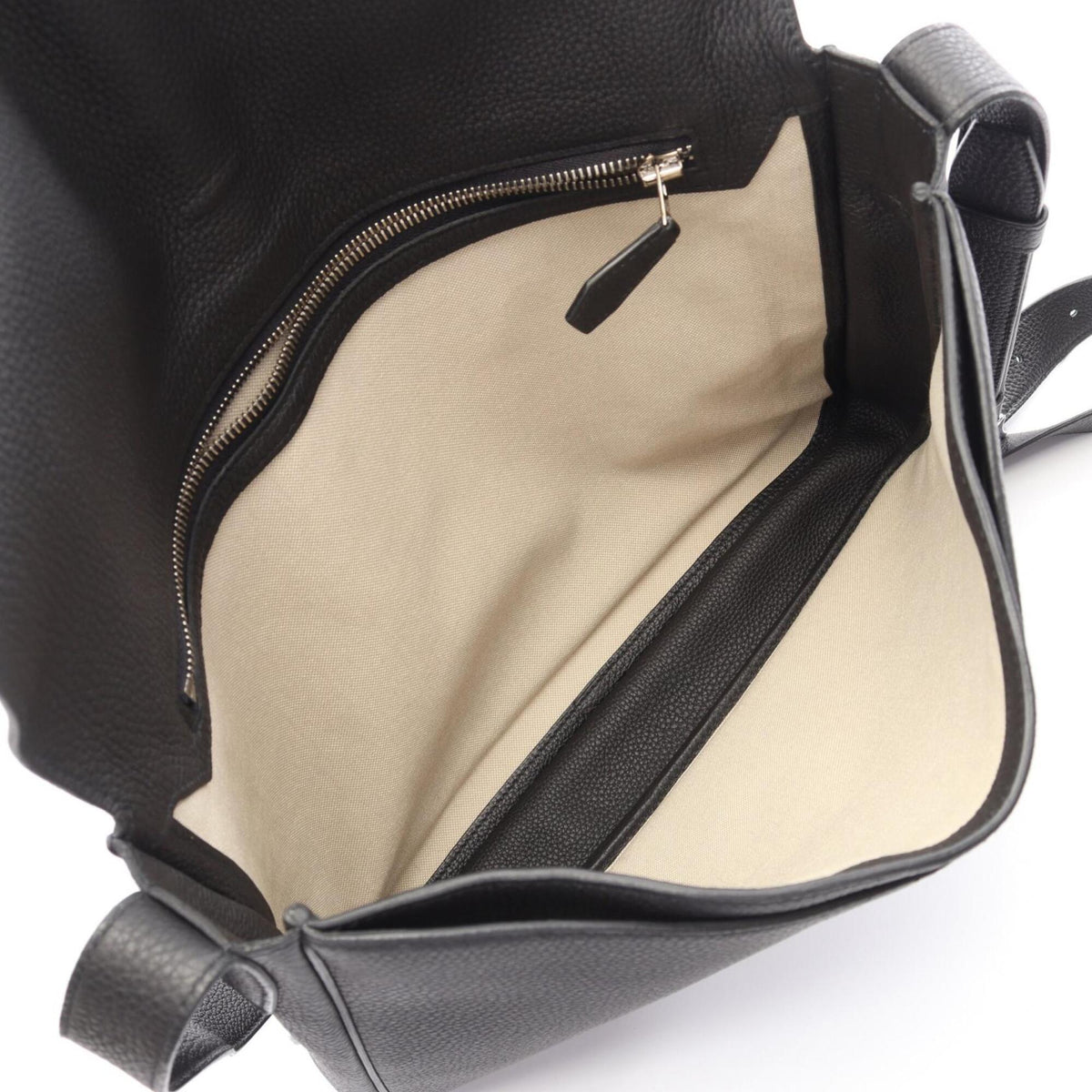 Hermes Black Togo Leather Handbag Shoulder Bag (Pre-Owned)
