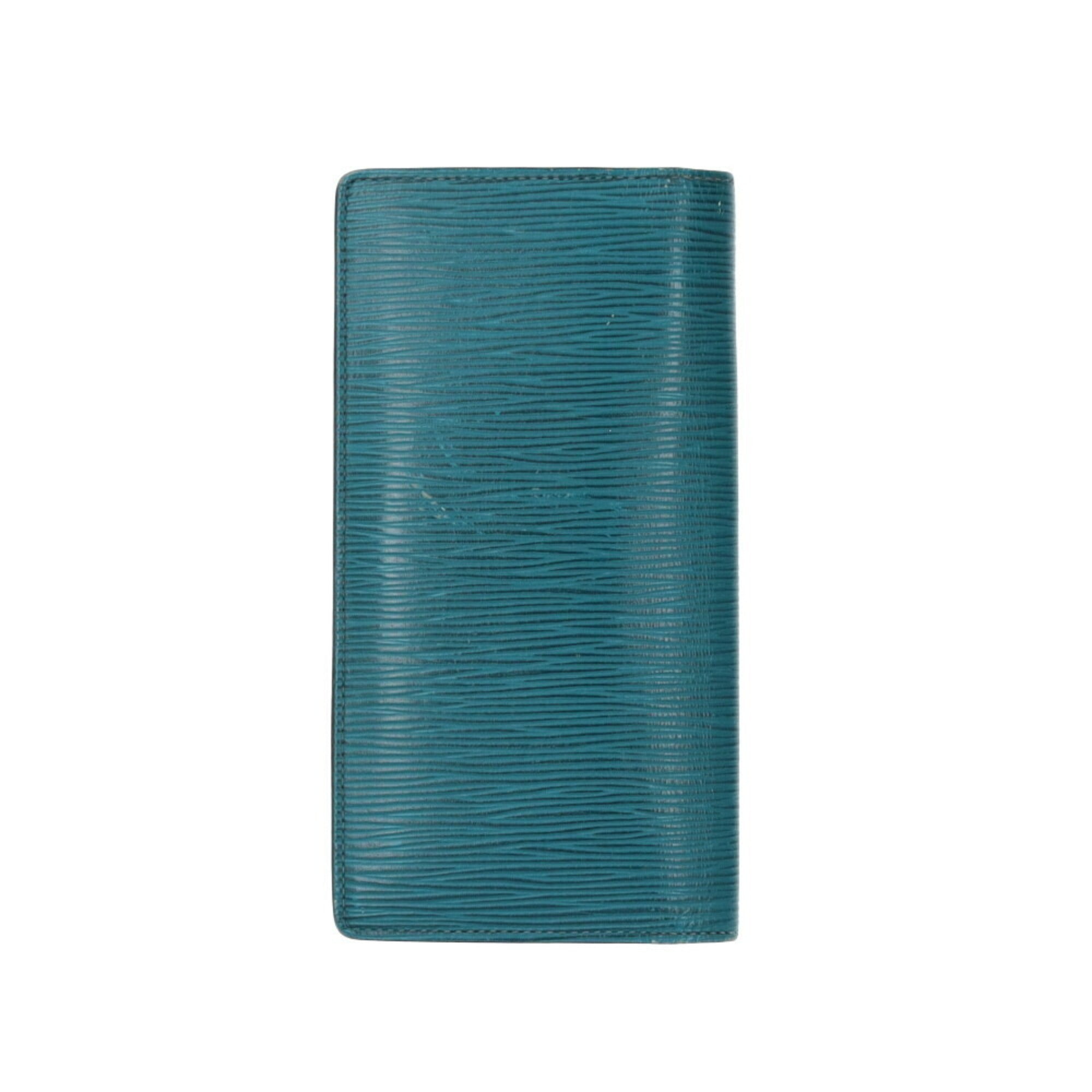 Louis Vuitton Blue Epi Leather Long Wallet (Bi-Fold) (Pre-Owned)