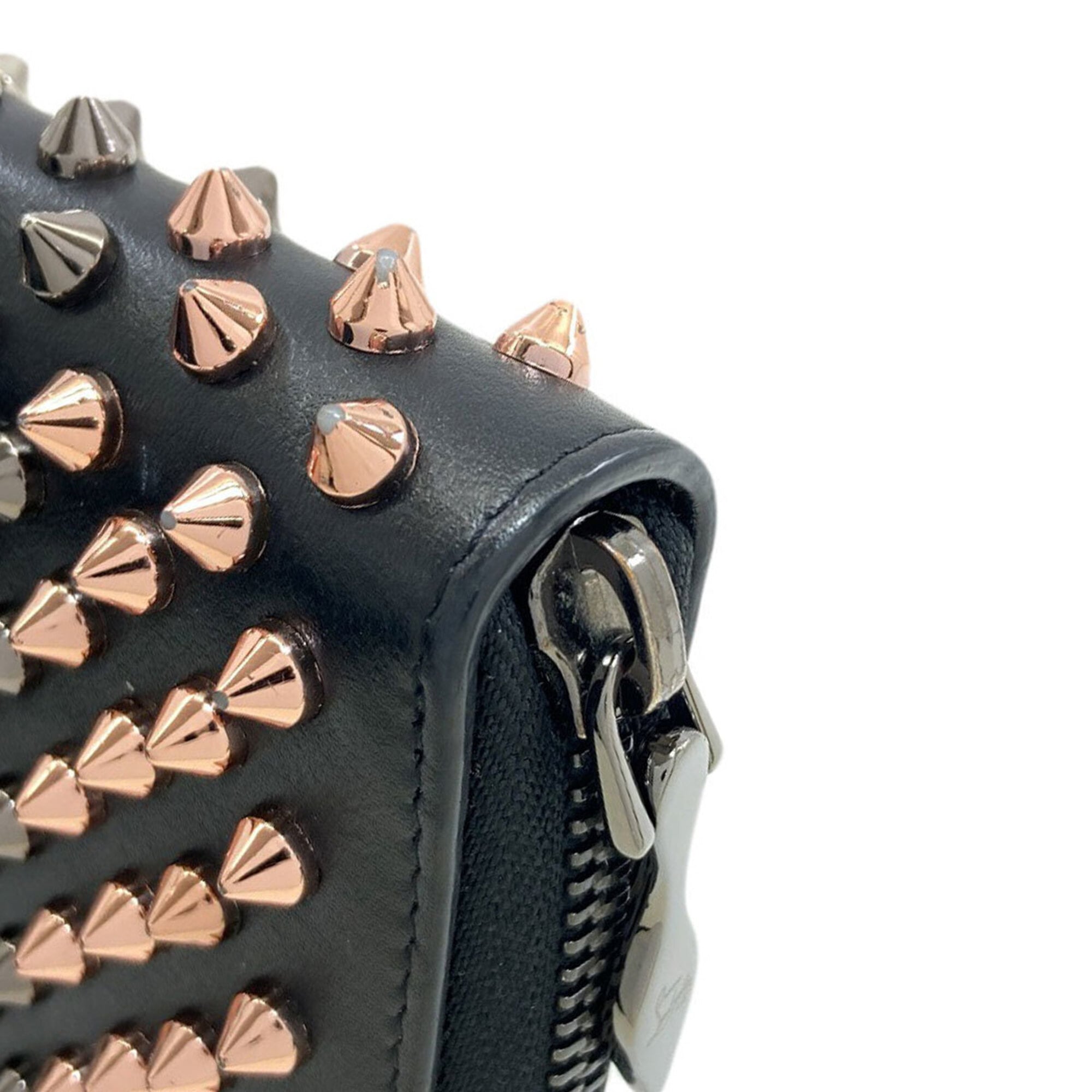 Christian Louboutin Black Leather Long Wallet (Bi-Fold) (Pre-Owned)