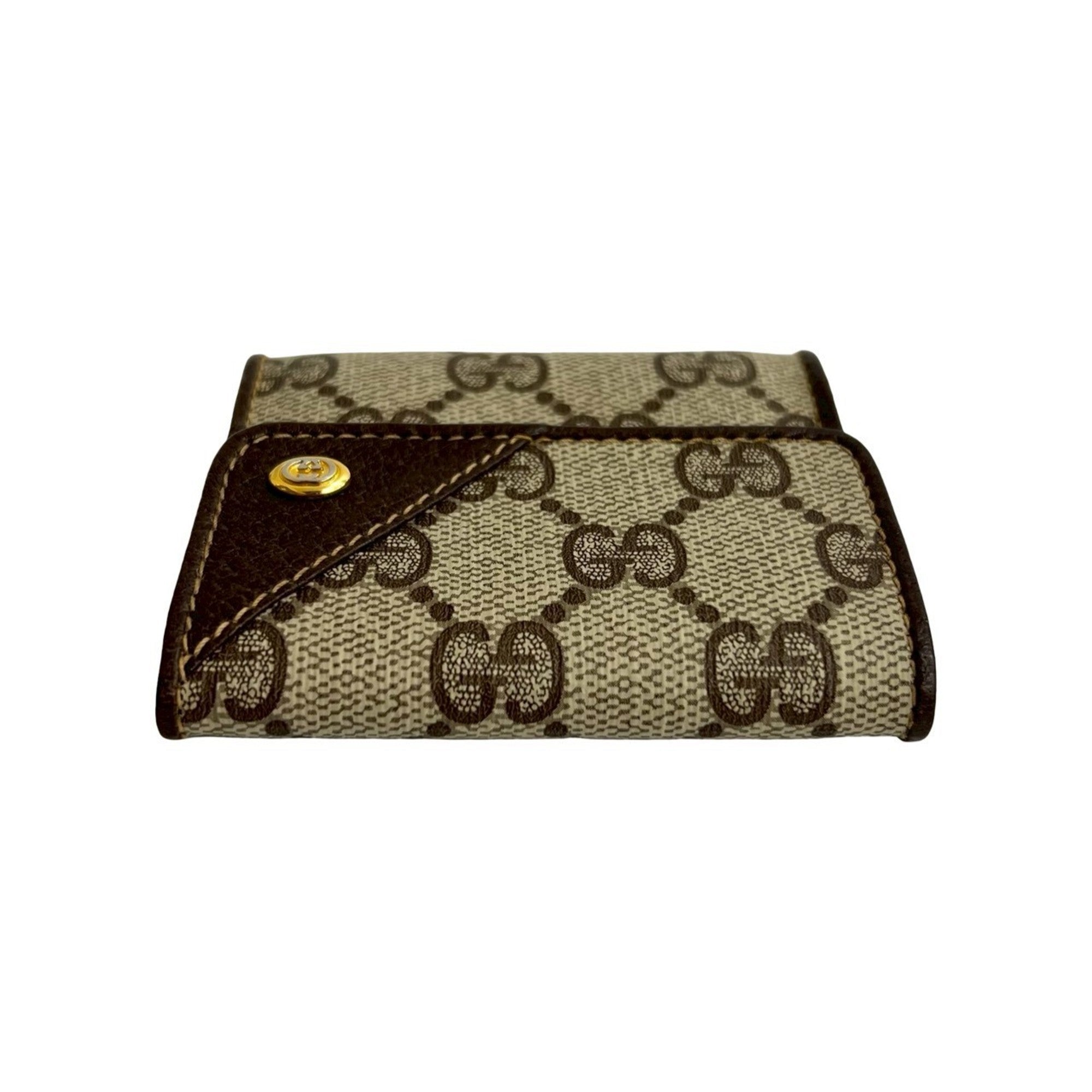 Gucci Brown Leather Pvc Coin Purse/Coin Case (Pre-Owned)