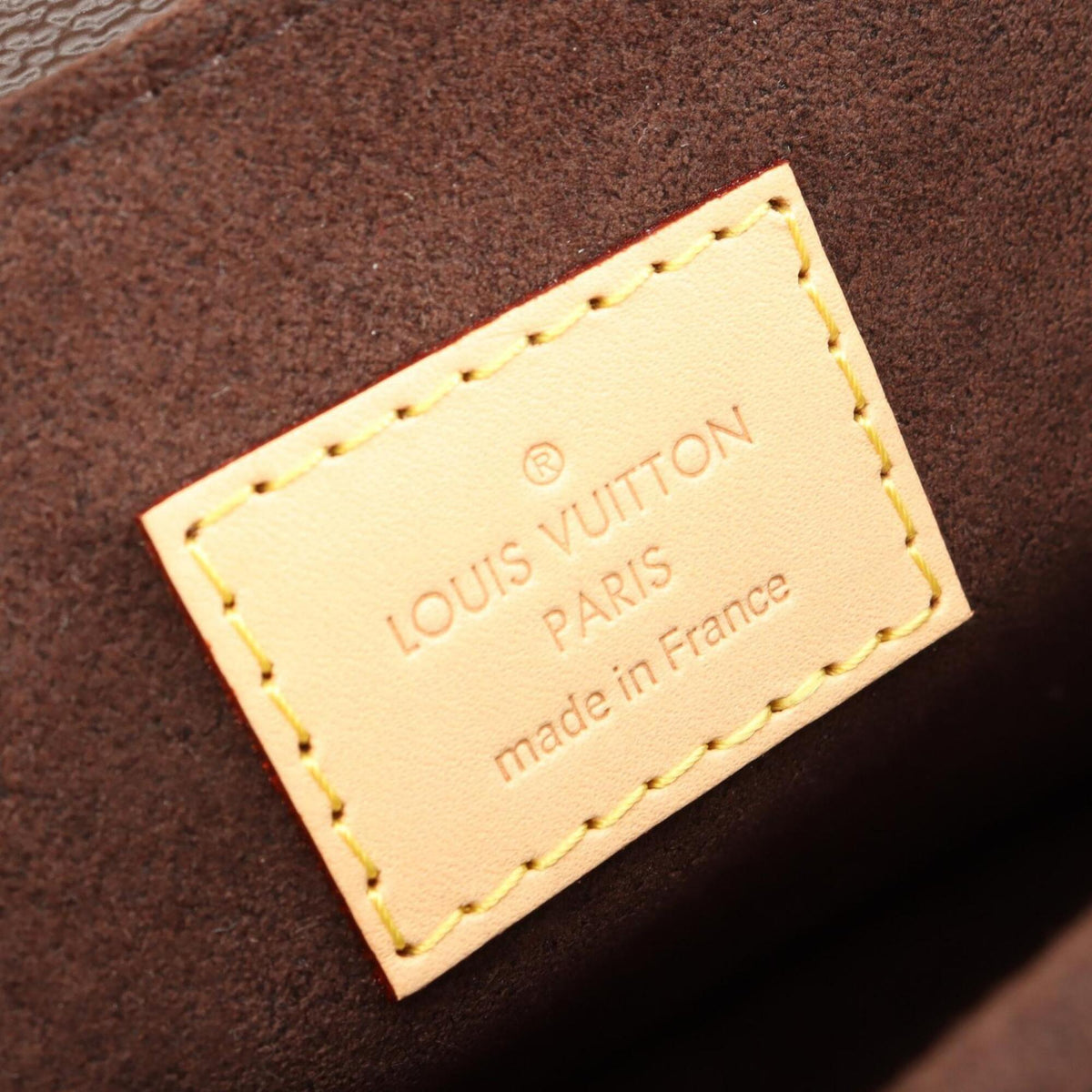 Louis Vuitton Brown Coated Canvas Leather Handbag Pochette (Pre-Owned)