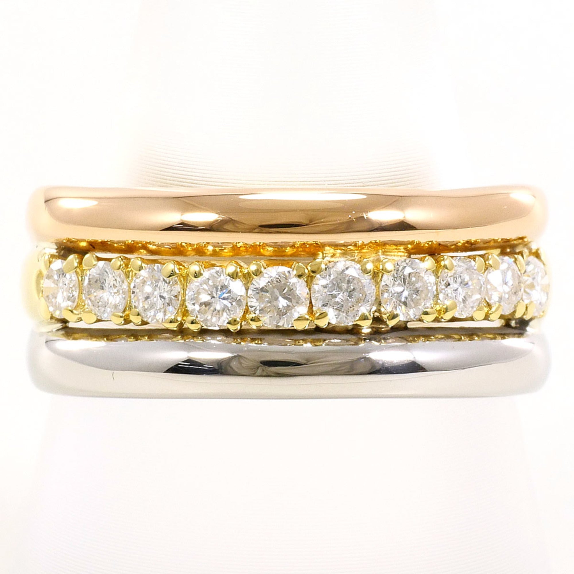 Unbranded Pink Gold Platinum Yellow Gold Yellow Gold (18K) Pink Gold (18K) Platinum 900 Band Ring (Pre-Owned)