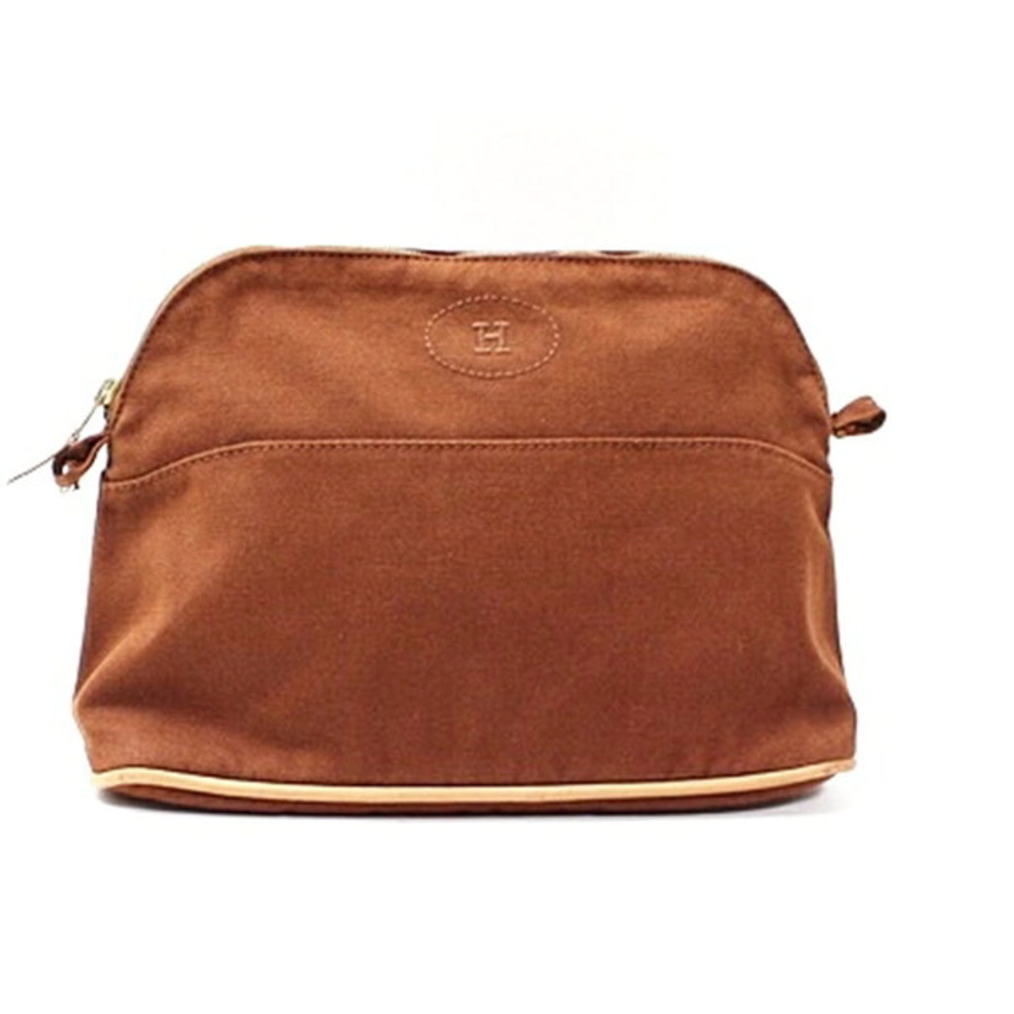 Hermes Brown Canvas Pouch (Pre-Owned)