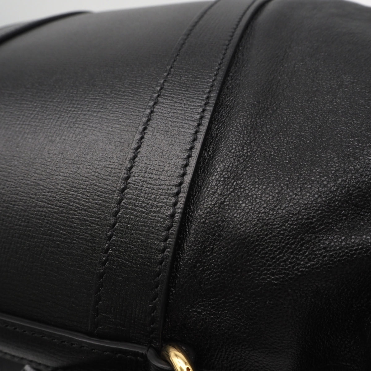 Gucci Horsebit Black Leather Shoulder Bag (Pre-Owned)