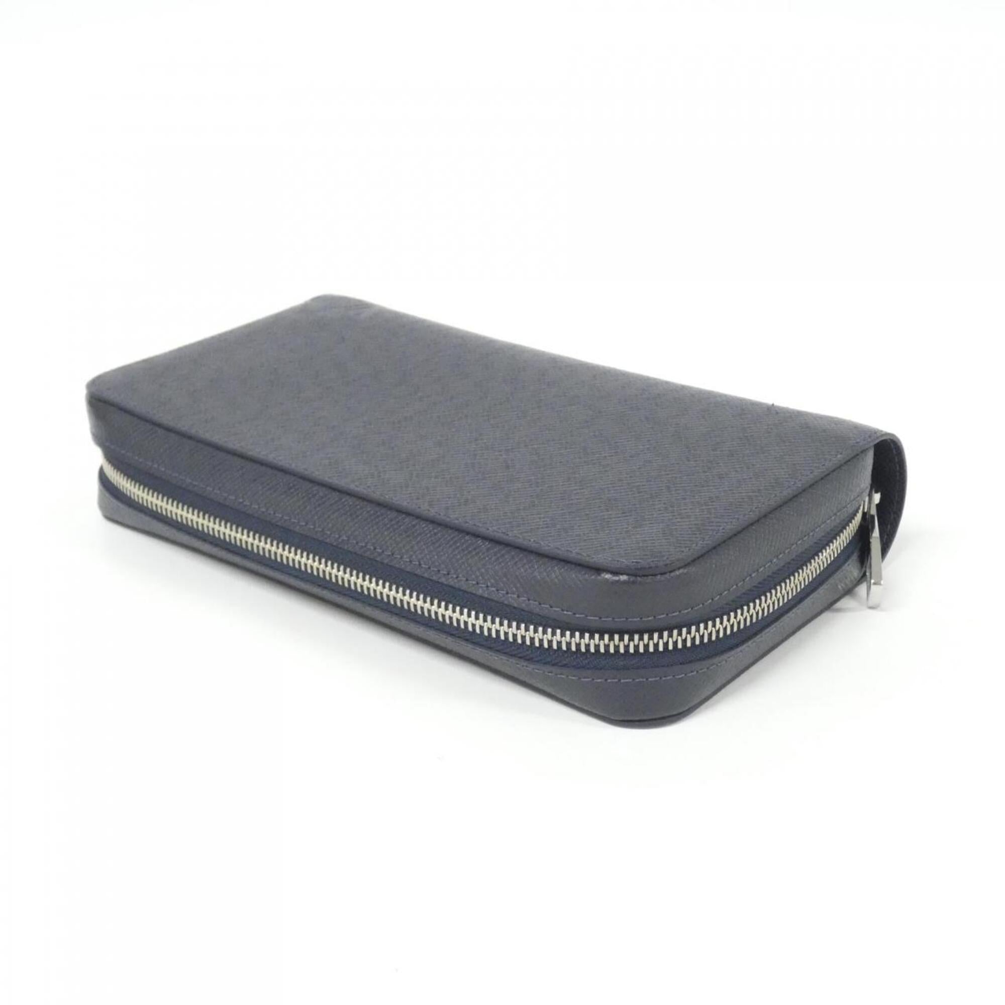 Louis Vuitton Navy Blue Leather Long Wallet (Bi-Fold) (Pre-Owned)