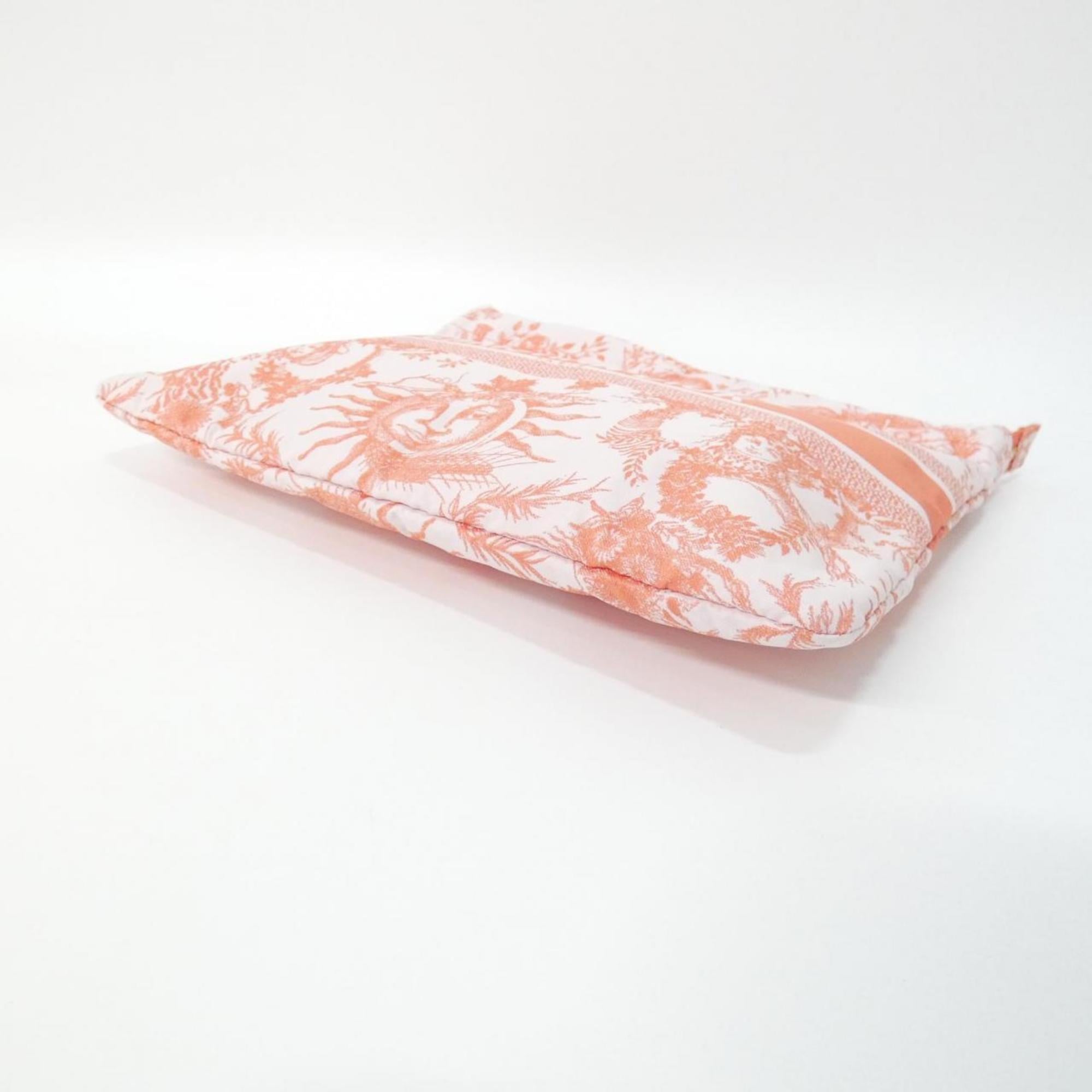 Christian Dior Orange Canvas Pouch (Pre-Owned)