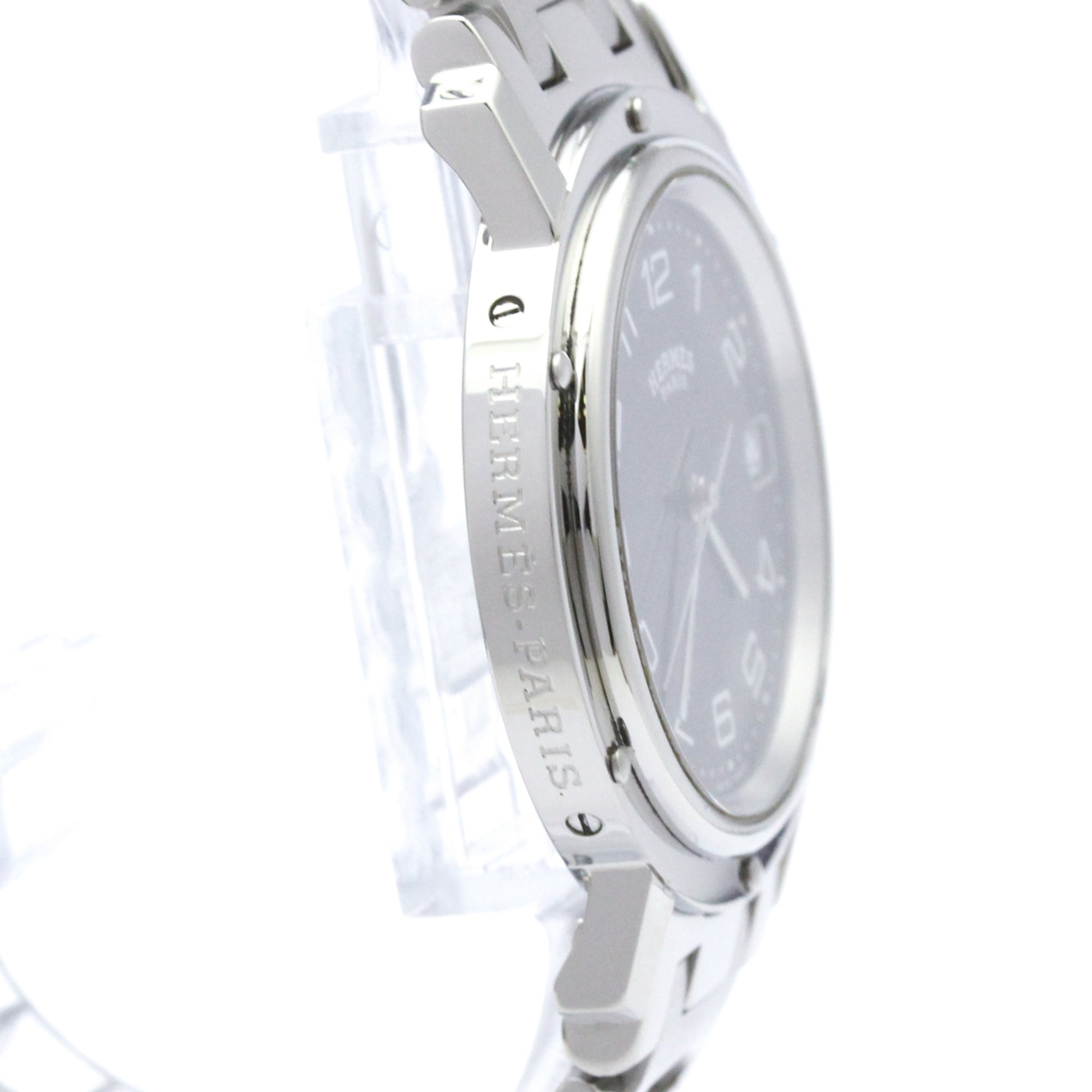Hermes Clipper Quartz Watch Stainless Steel Watch (Pre-Owned)