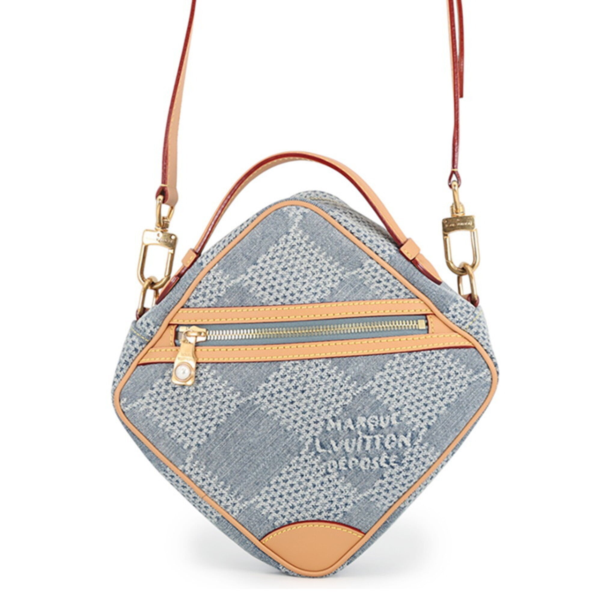 Louis Vuitton Damier Blue Denim Handbag Shoulder Bag (Pre-Owned)