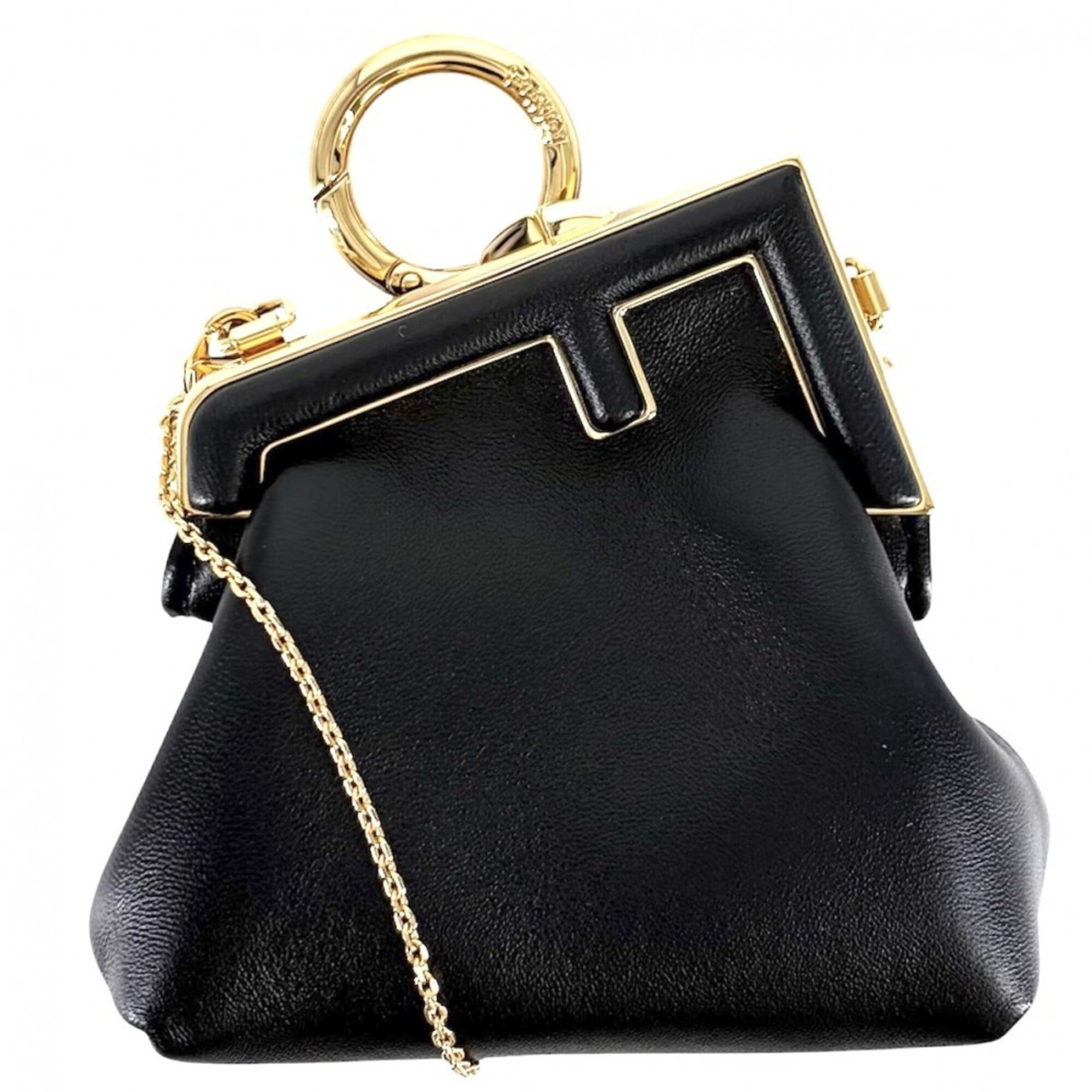 Fendi Black Leather Shoulder Bag (Pre-Owned)