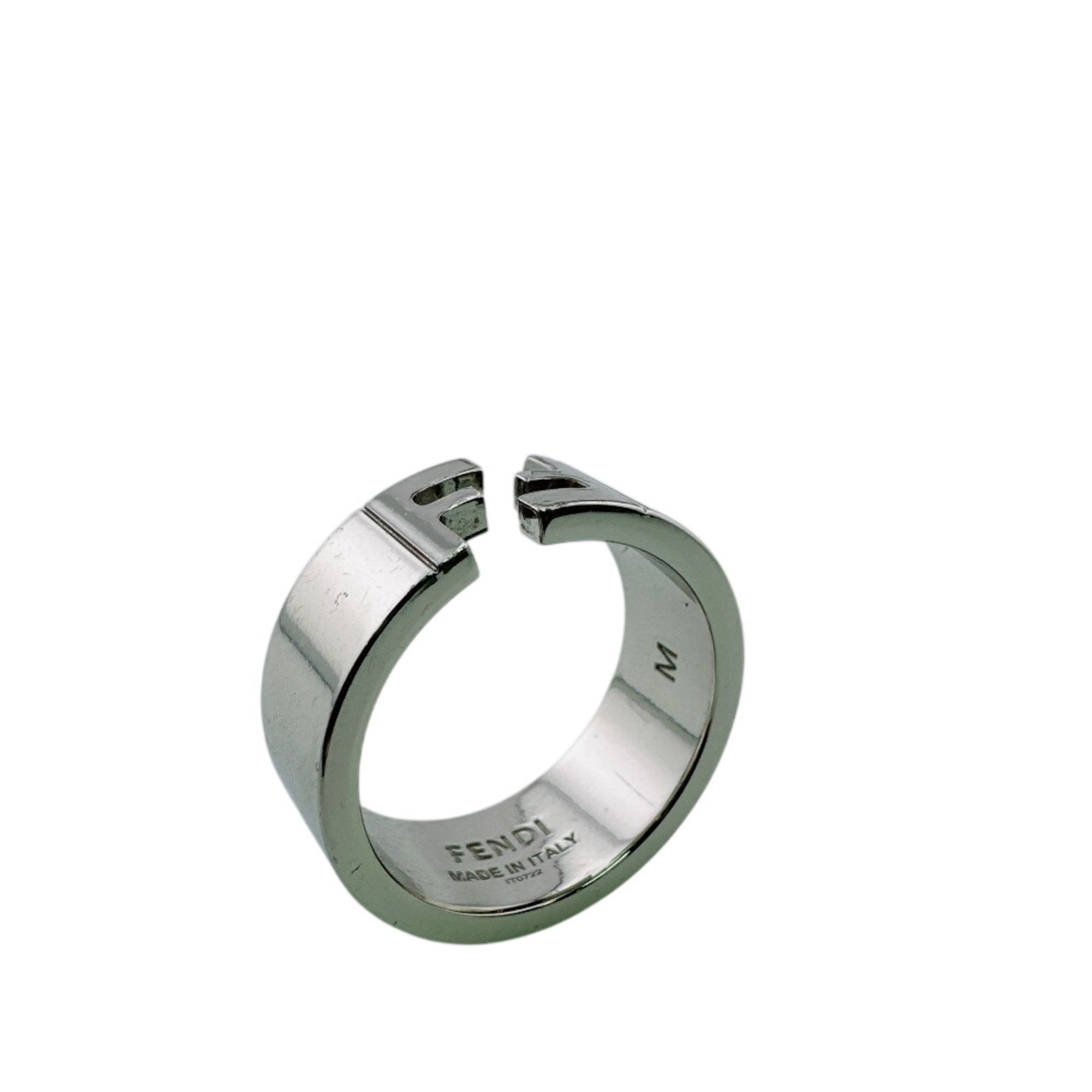 Fendi Silver Metal Band Ring (Pre-Owned)
