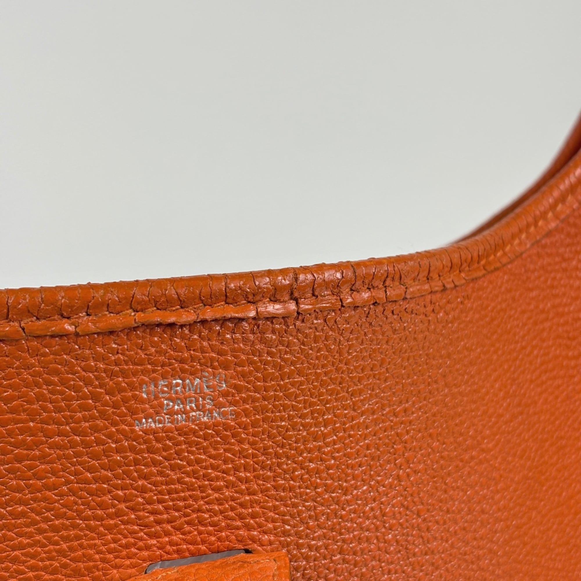 Hermes Orange Togo Leather Shoulder Bag (Pre-Owned)