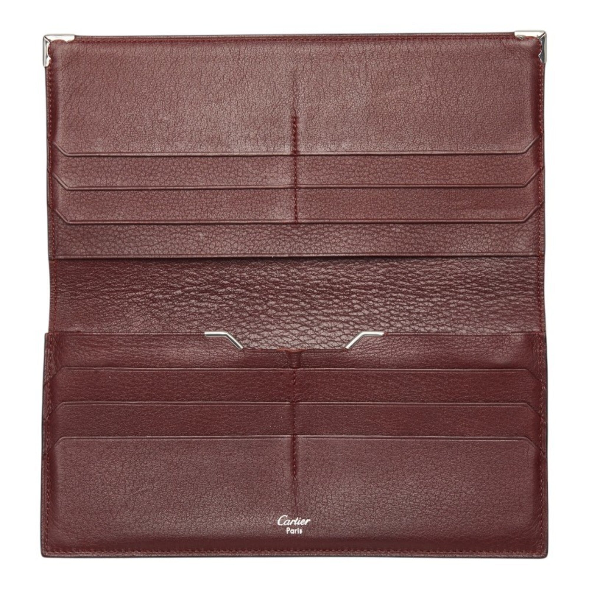 Cartier Must Black Leather Wallet (Bi-Fold) (Pre-Owned)