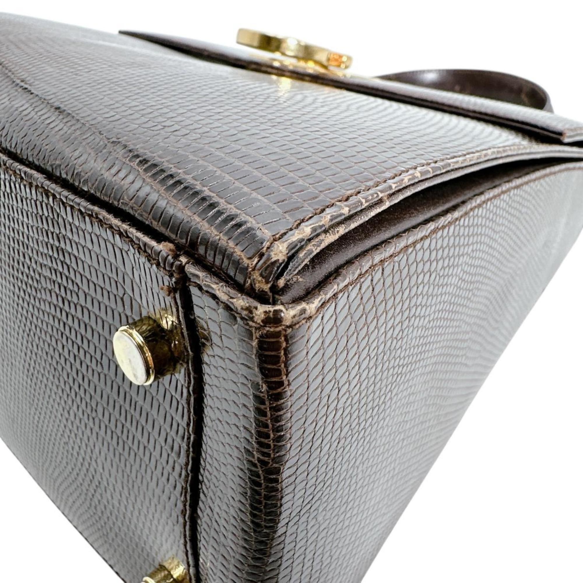 Salvatore Ferragamo Brown Leather Handbag (Pre-Owned)